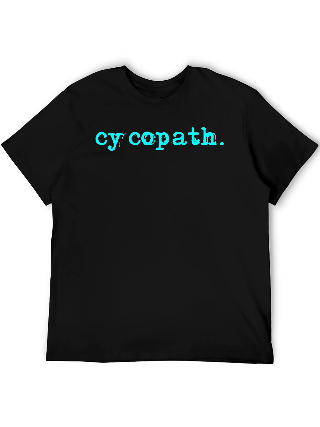 Cy-copath T-Shirt - Teal on Black Crew Neck