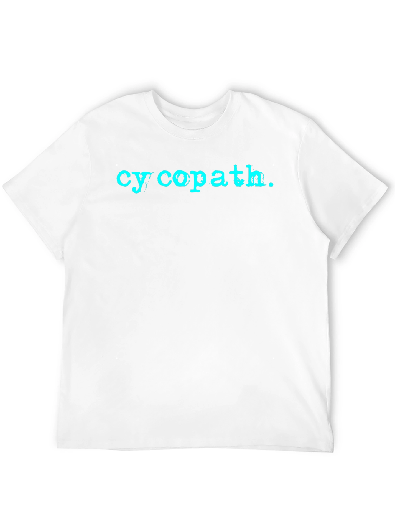 Cy-copath T-Shirt - Teal on Black Crew Neck