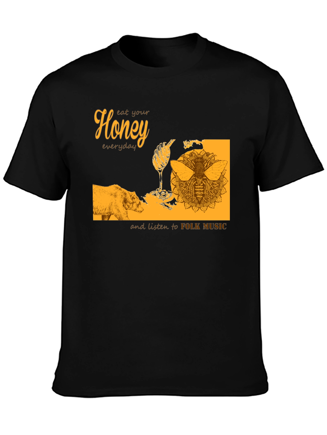 Honey Bear Folk Music T-Shirt