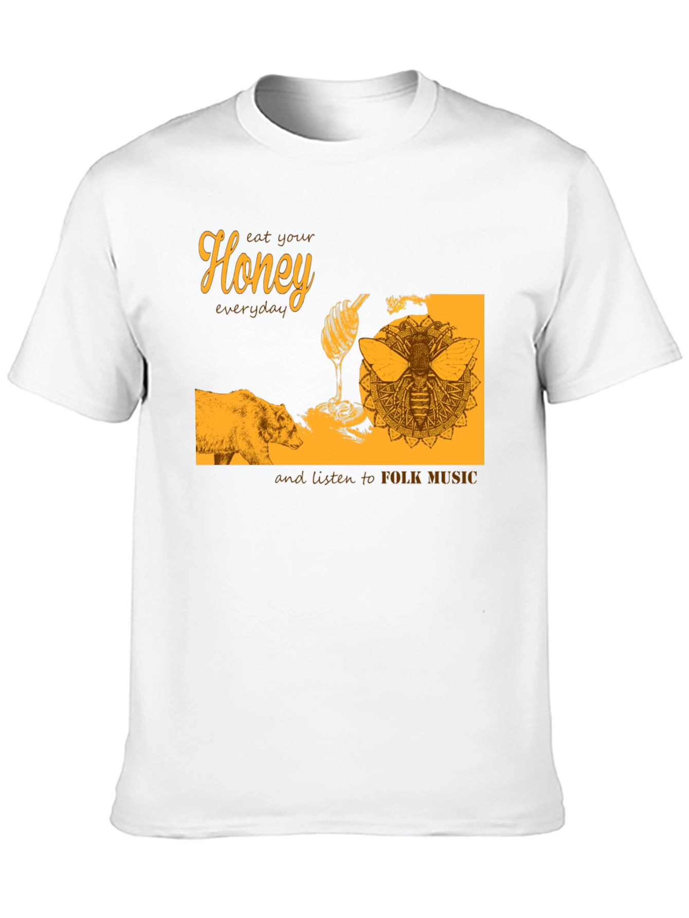 Honey Bear Folk Music T-Shirt