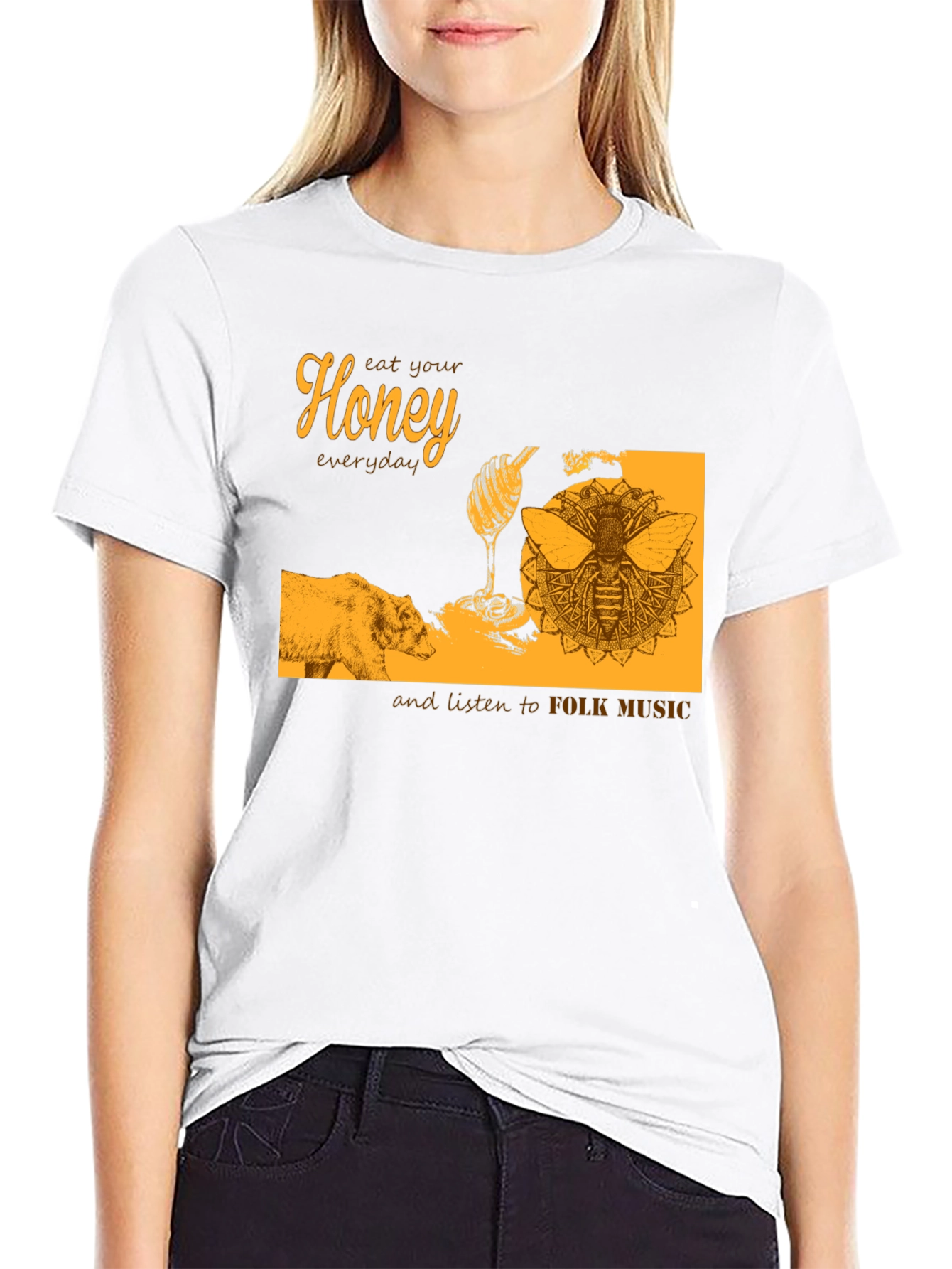 Honey Bear Folk Music T-Shirt