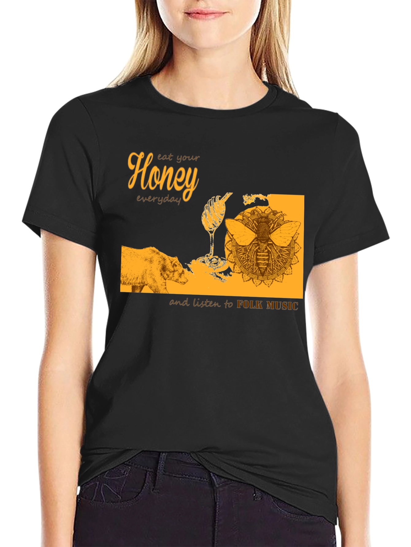 Honey Bear Folk Music T-Shirt