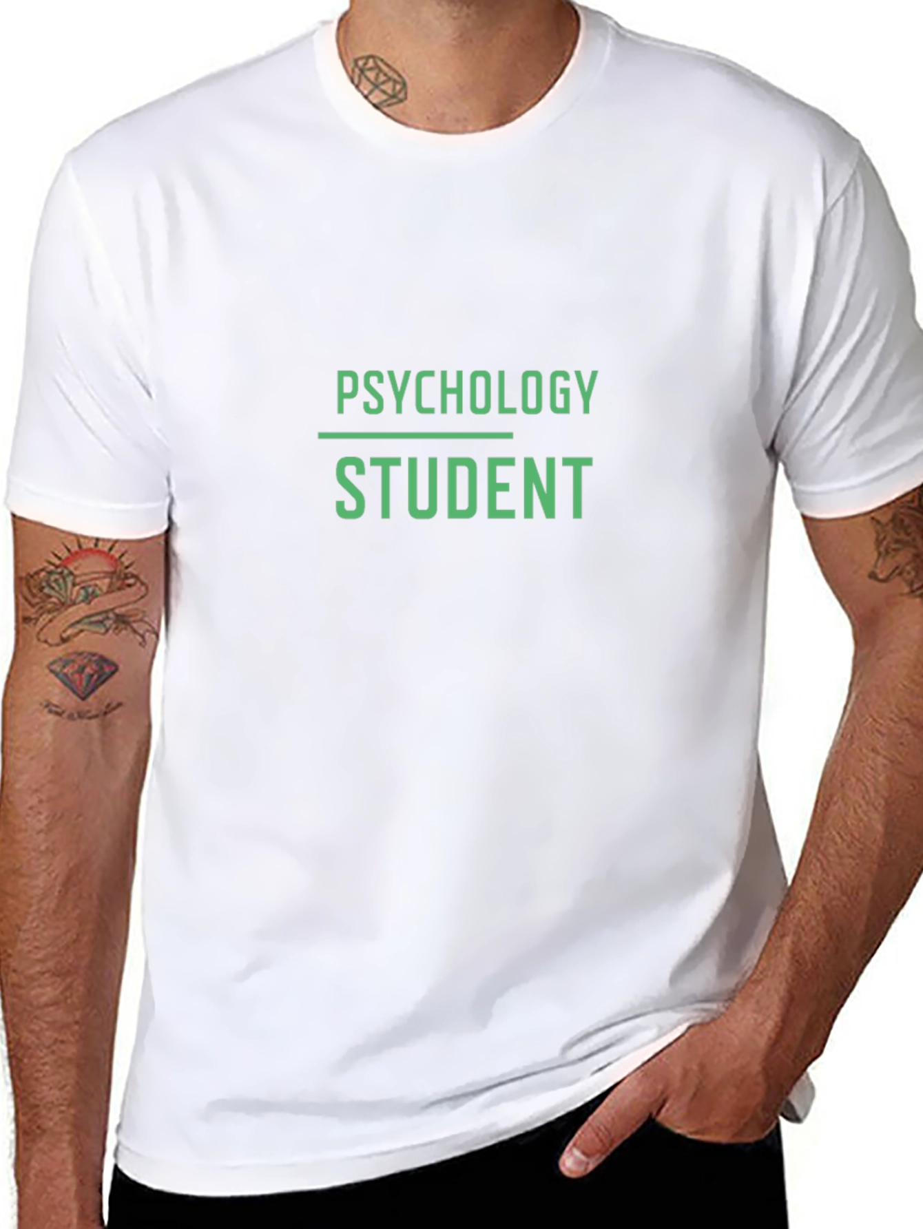 Psychology Student T-Shirt - Black Casual Tee