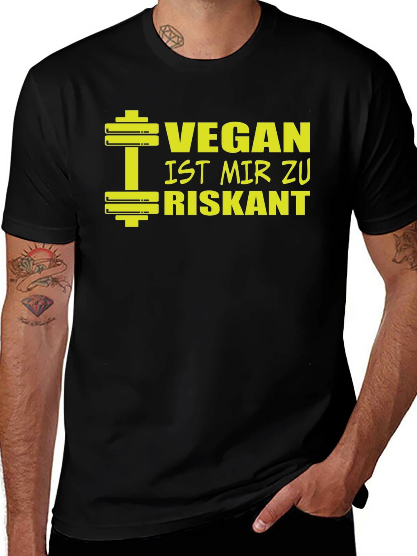 Vegan Too Risky Funny Graphic T-Shirt