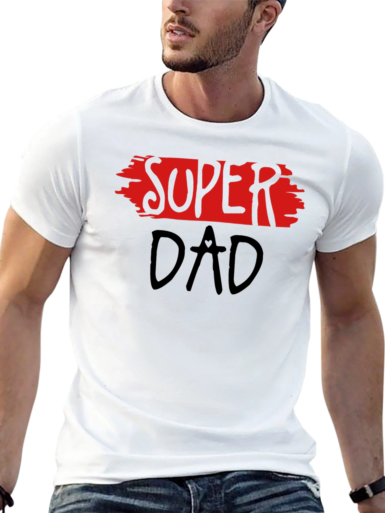 Super Dad Black Graphic Tee - Fathers Day Gift
