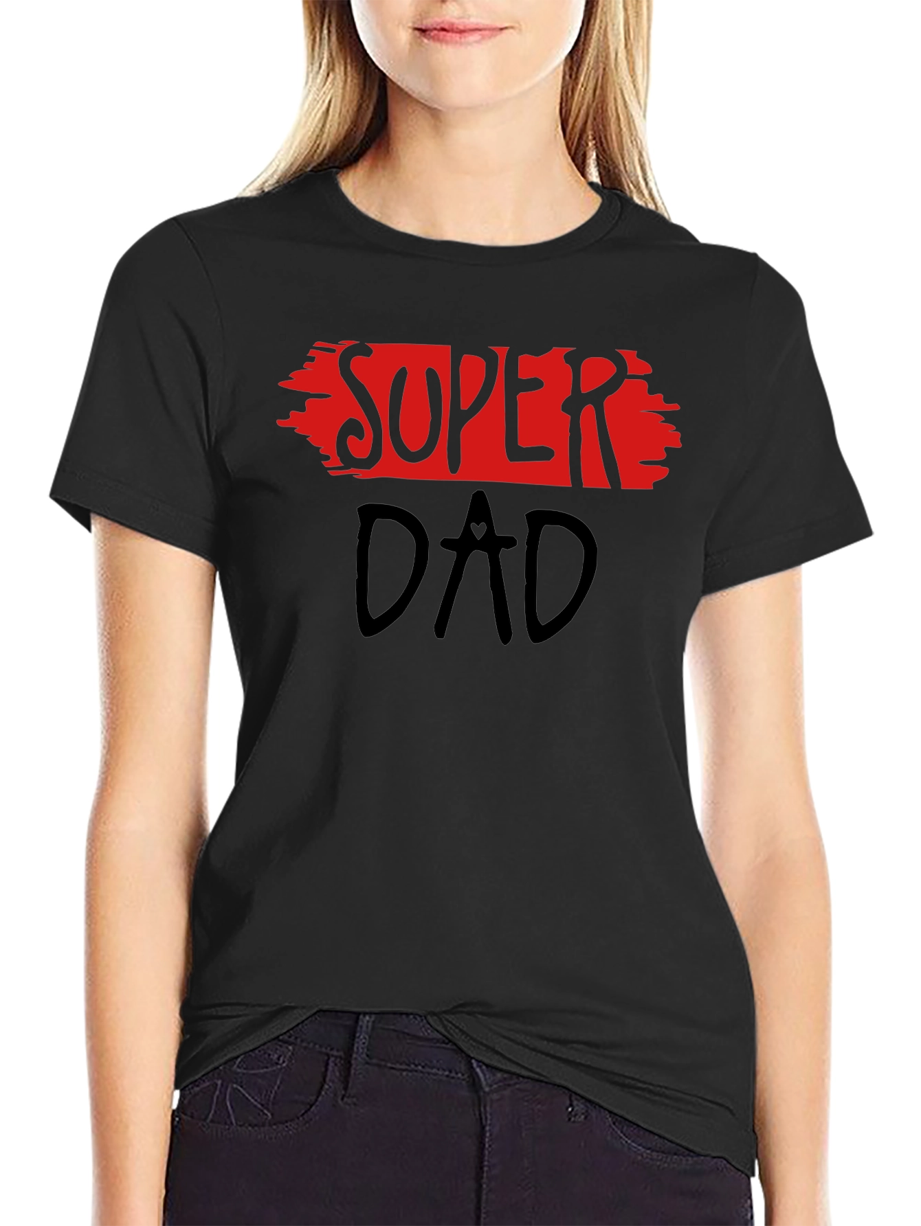 Super Dad Black Graphic Tee - Fathers Day Gift