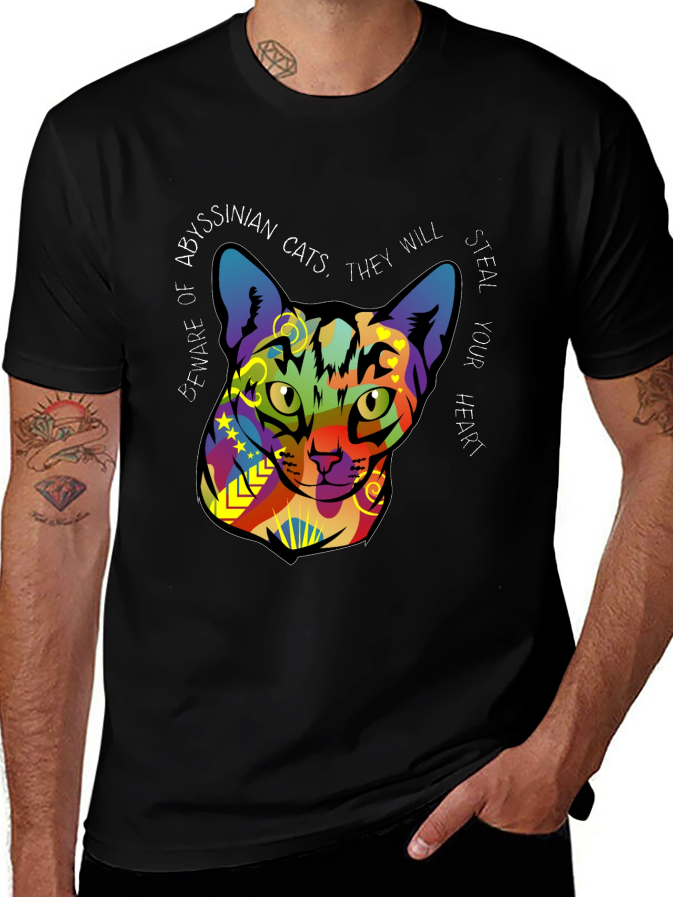 Abyssinian Cat Graphic Tee - Steal Your Heart