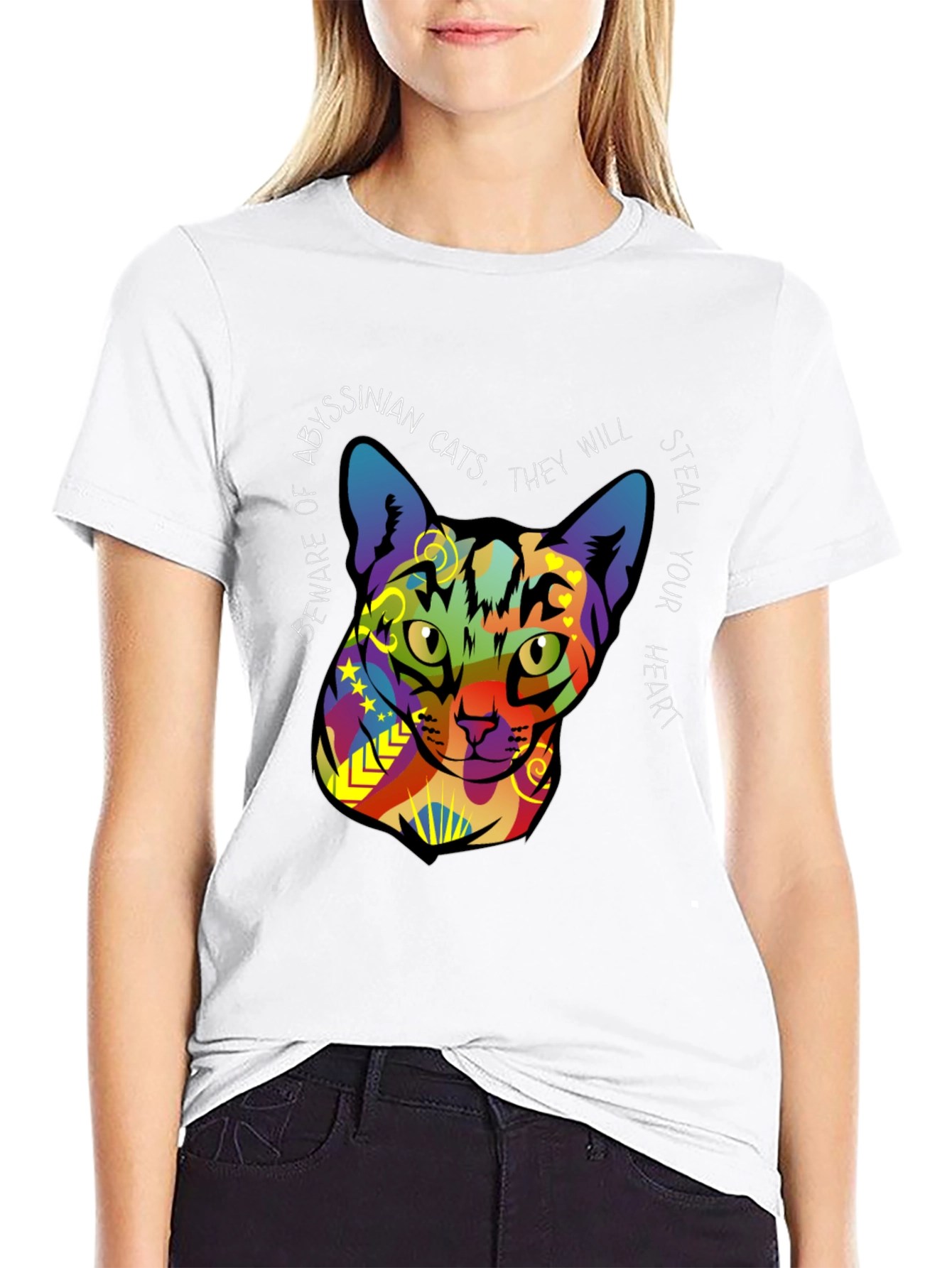 Abyssinian Cat Graphic Tee - Steal Your Heart