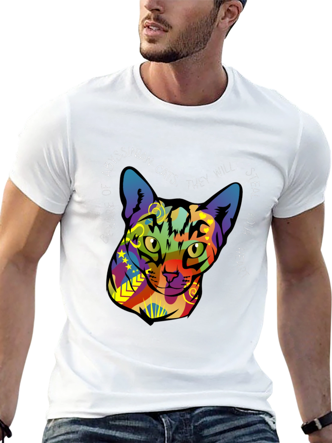Abyssinian Cat Graphic Tee - Steal Your Heart