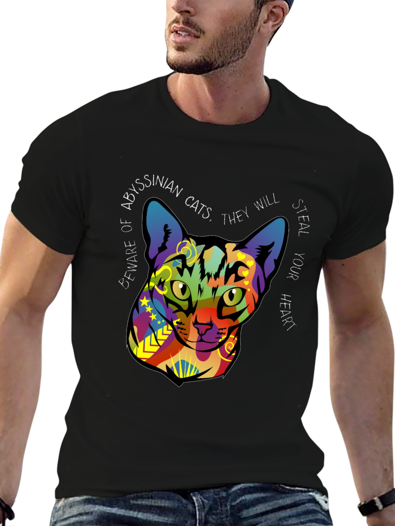 Abyssinian Cat Graphic Tee - Steal Your Heart