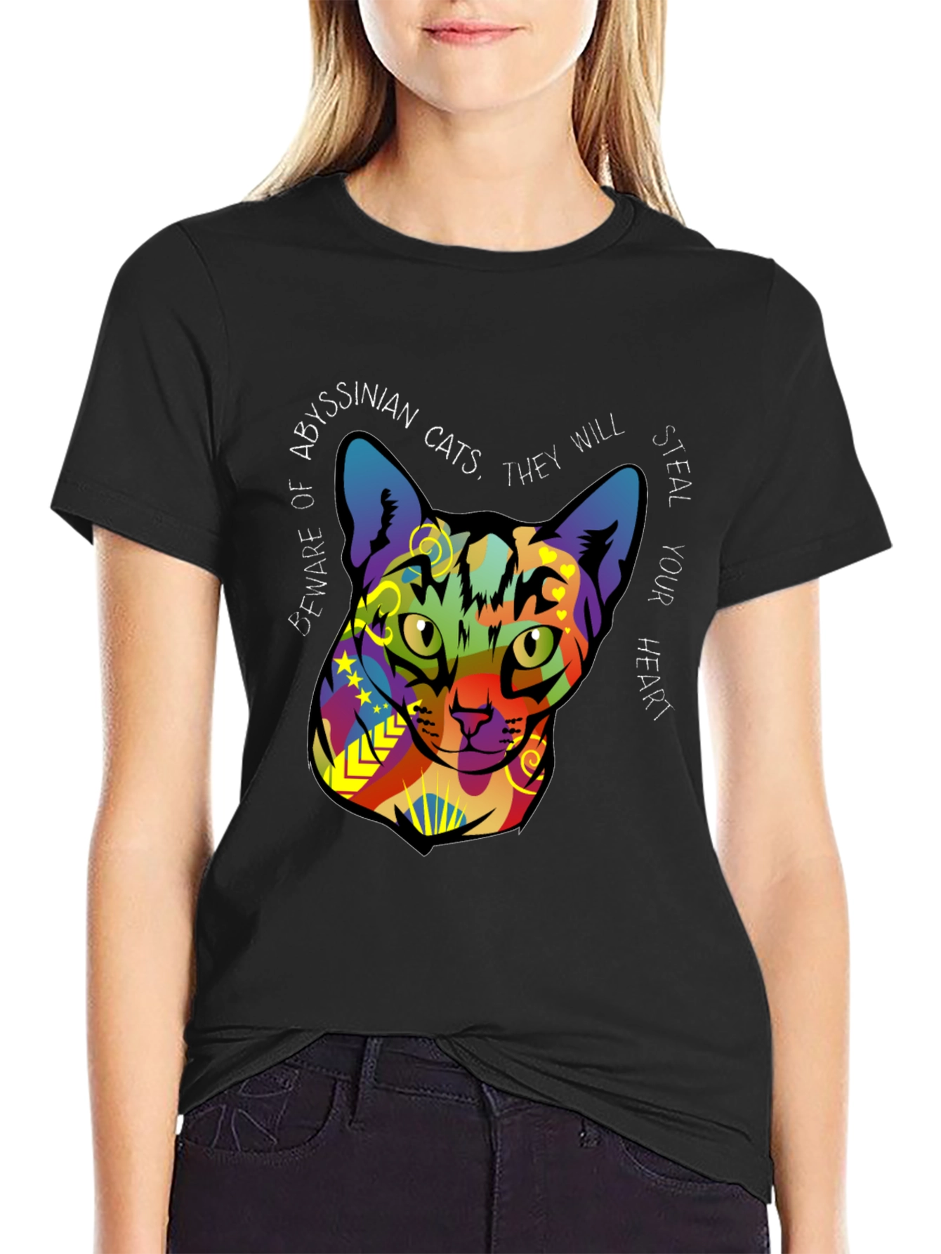 Abyssinian Cat Graphic Tee - Steal Your Heart
