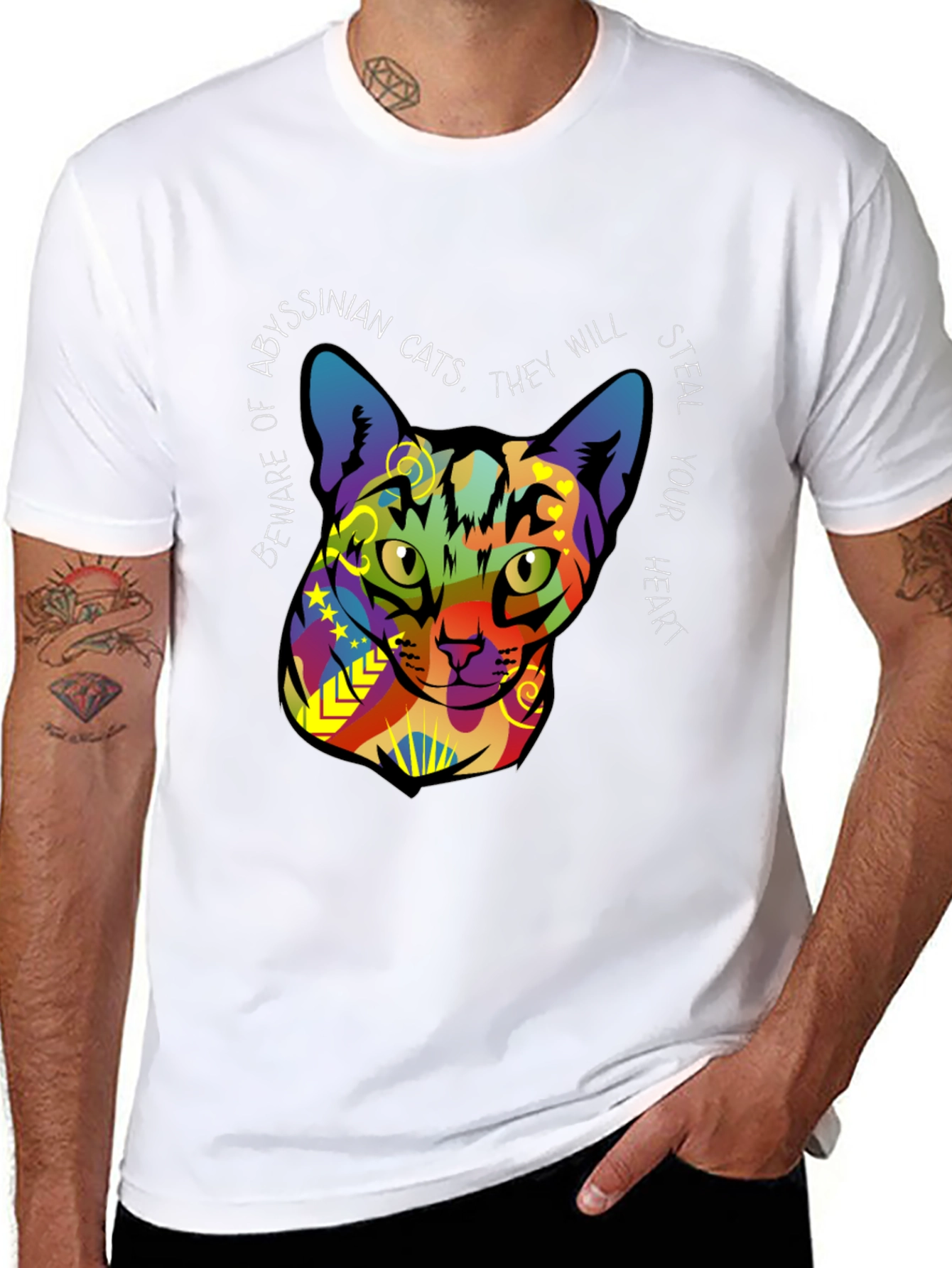 Abyssinian Cat Graphic Tee - Steal Your Heart