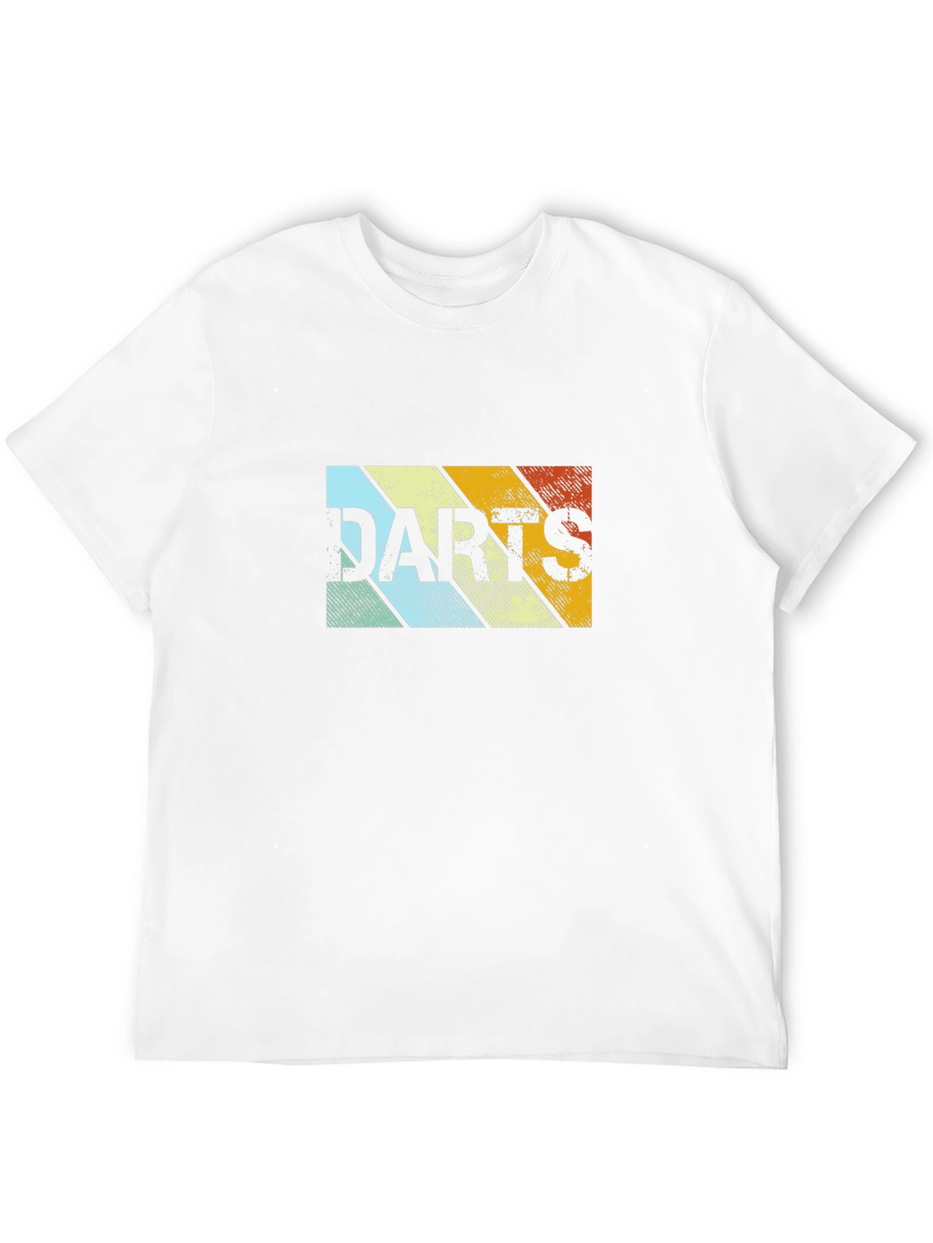 Retro Darts Graphic Tee - Black Cotton T-Shirt