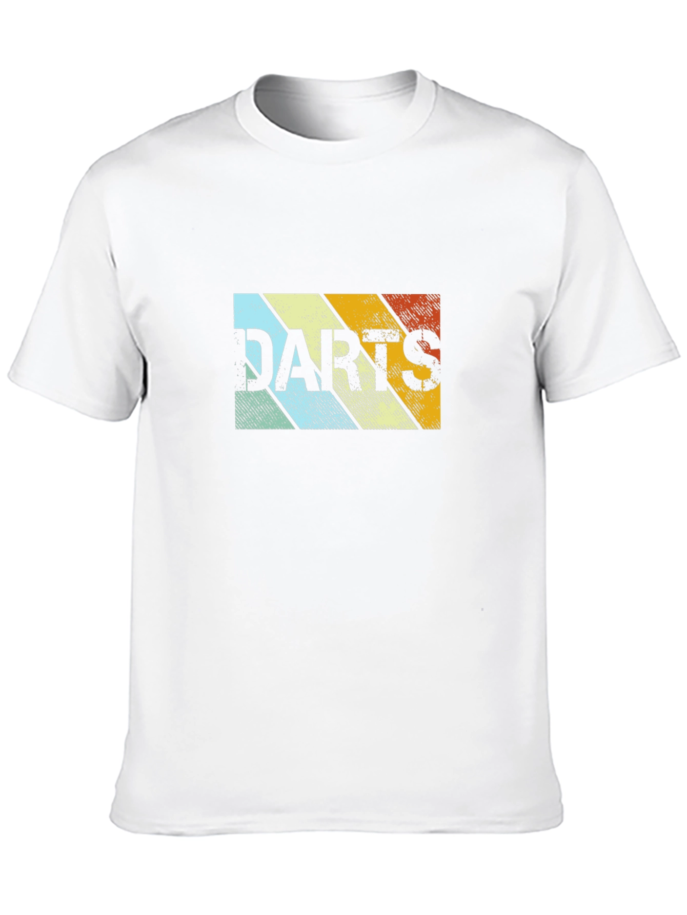 Retro Darts Graphic Tee - Black Cotton T-Shirt
