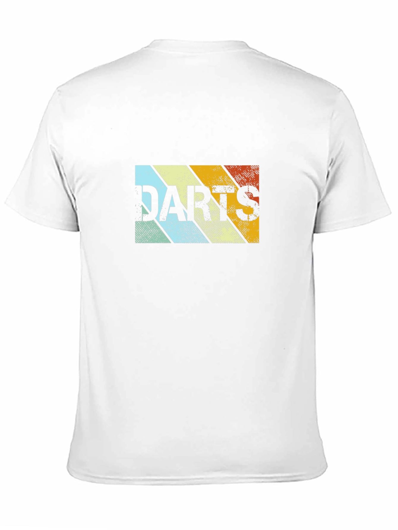 Retro Darts Graphic Tee - Black Cotton T-Shirt