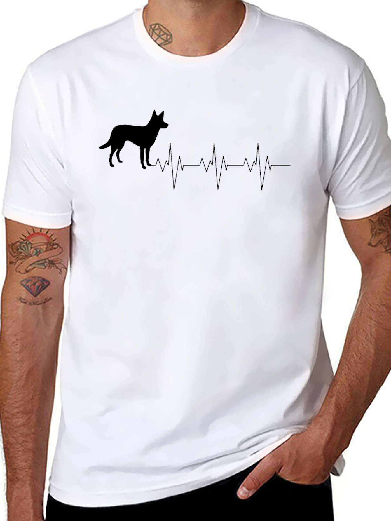 Dog Heartbeat T-Shirt - Animal Lover Tee