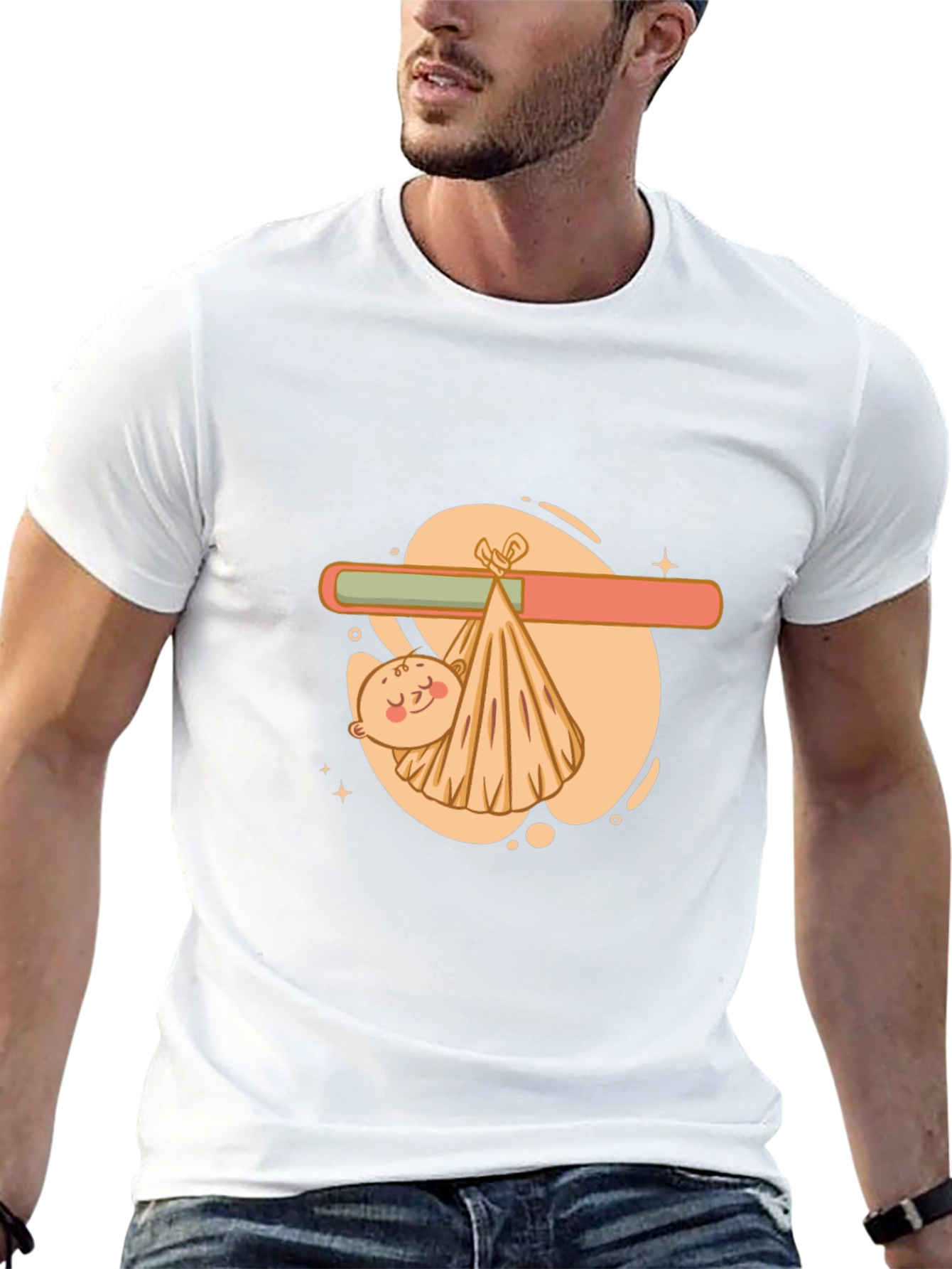 Baby on the Way Loading Bar Black T-Shirt