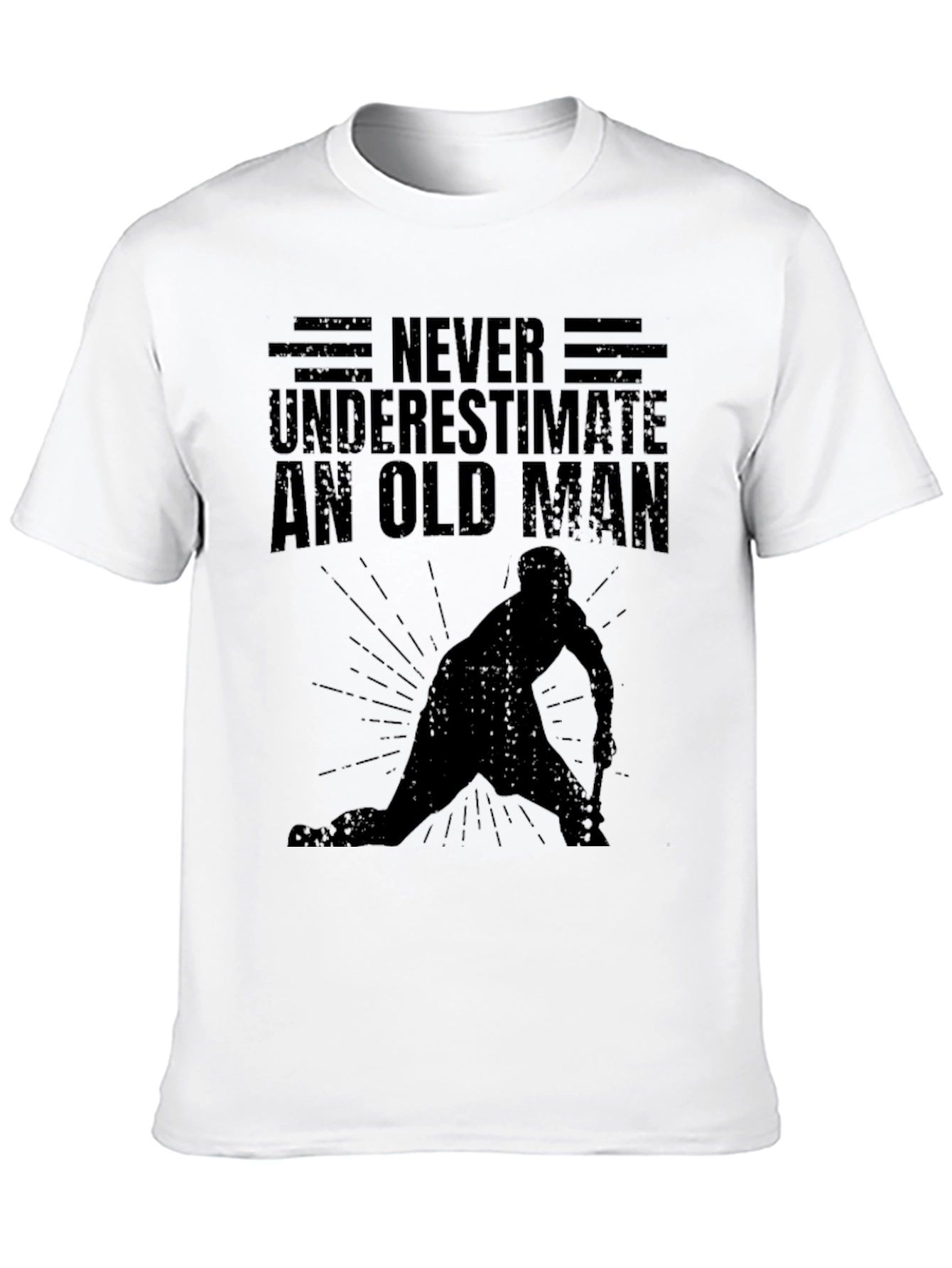 Never Underestimate An Old Man Hockey T-Shirt