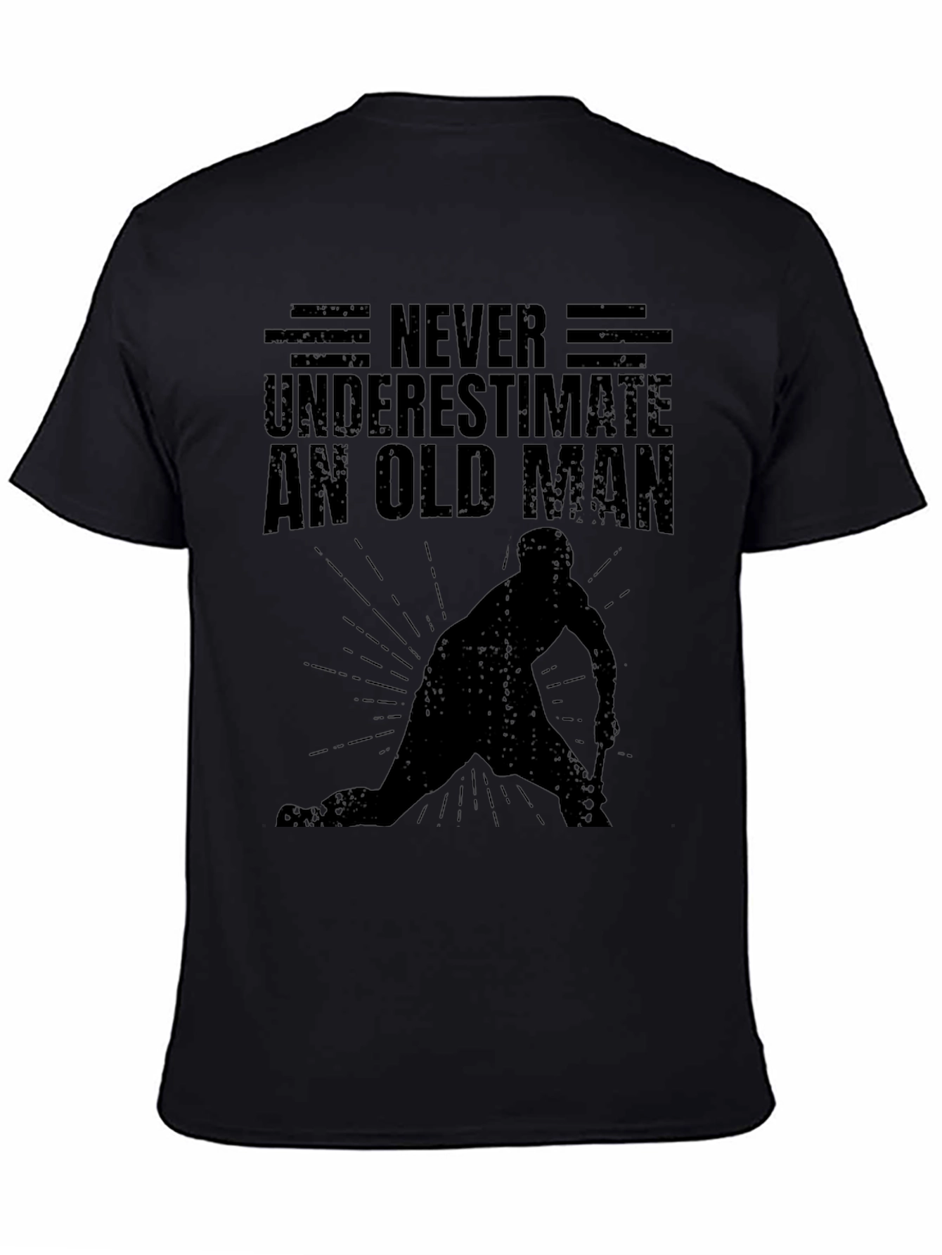 Never Underestimate An Old Man Hockey T-Shirt
