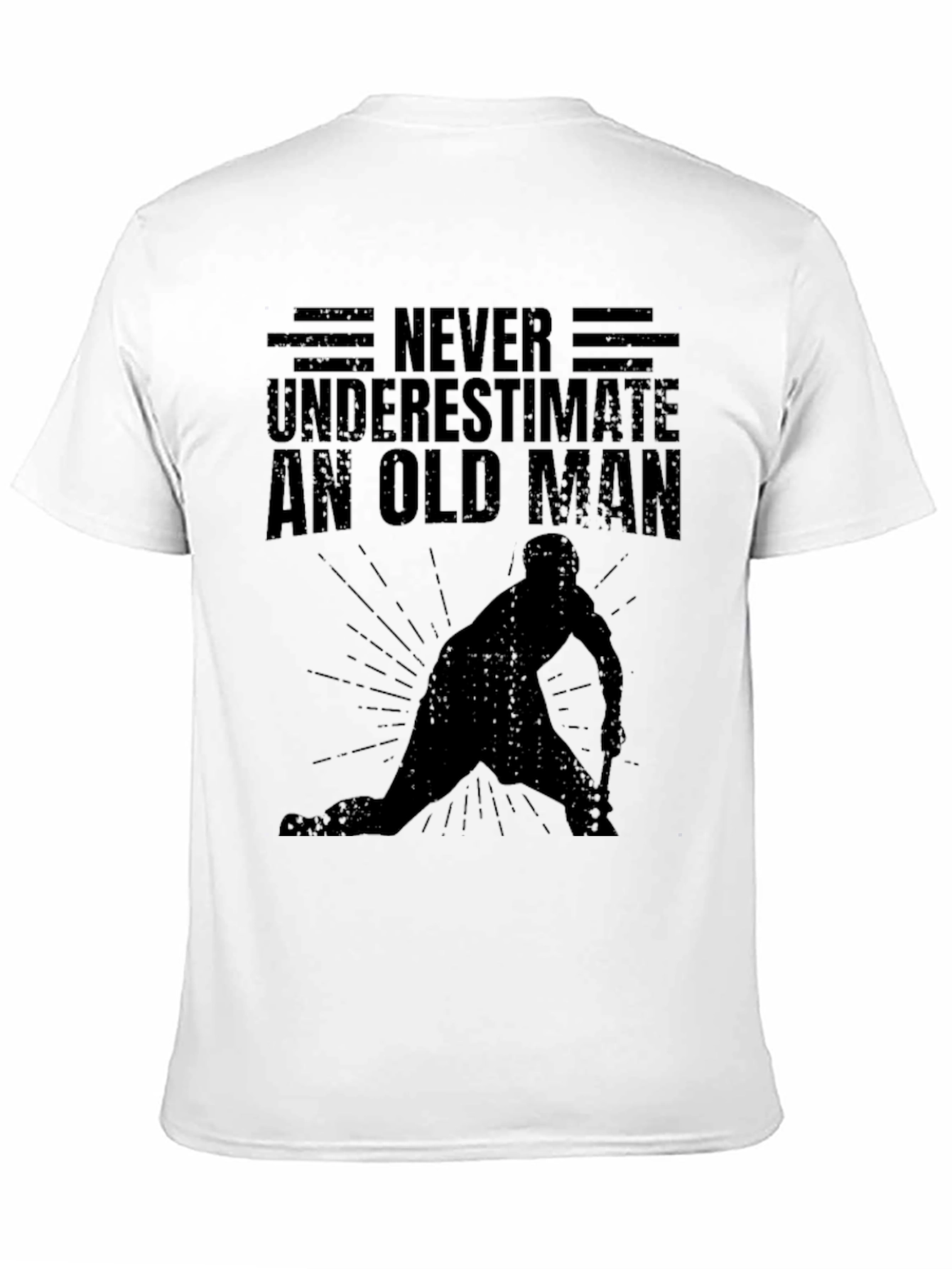 Never Underestimate An Old Man Hockey T-Shirt