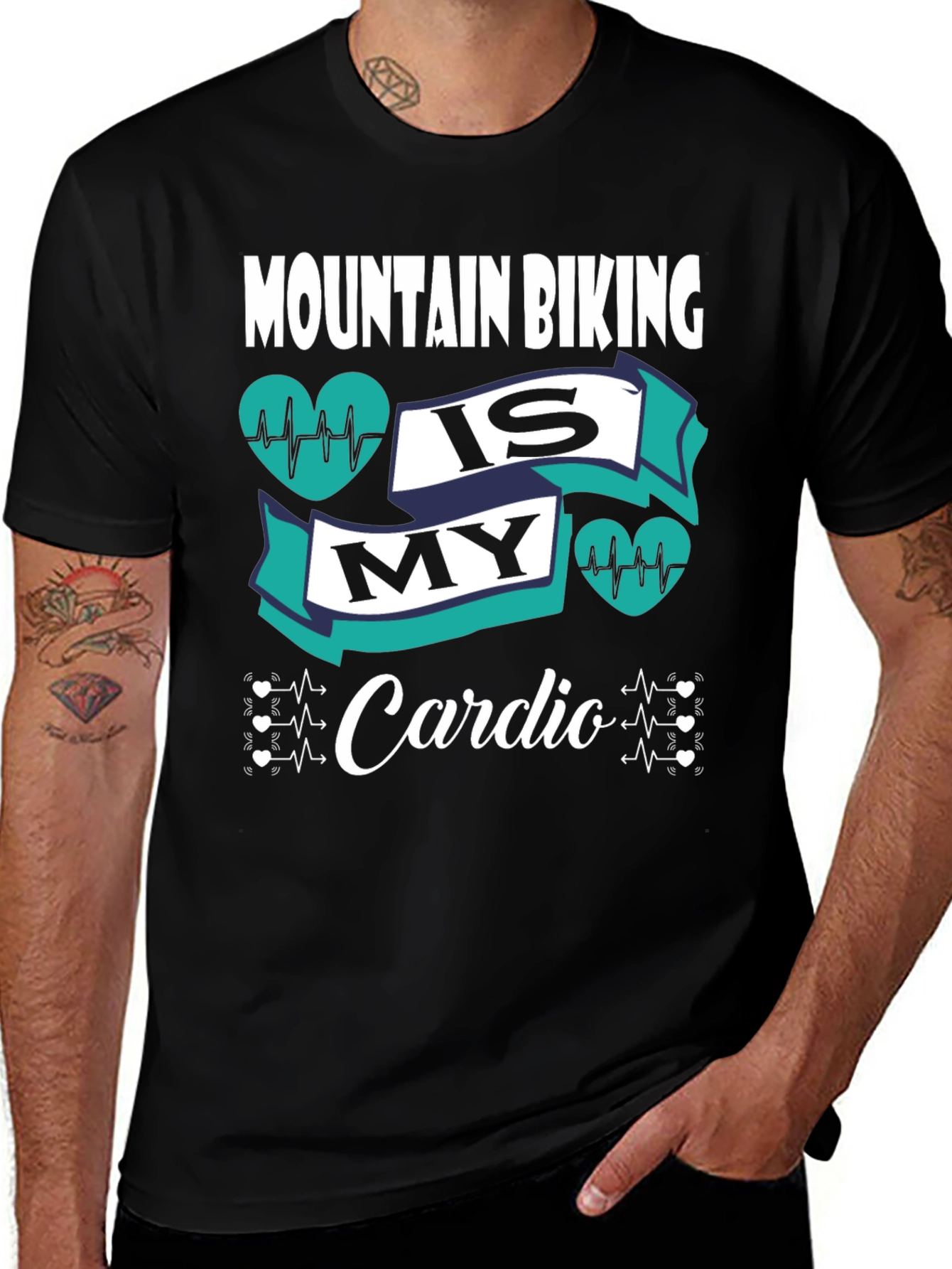 Mountain Biking Is My Cardio Graphic T-Shirt