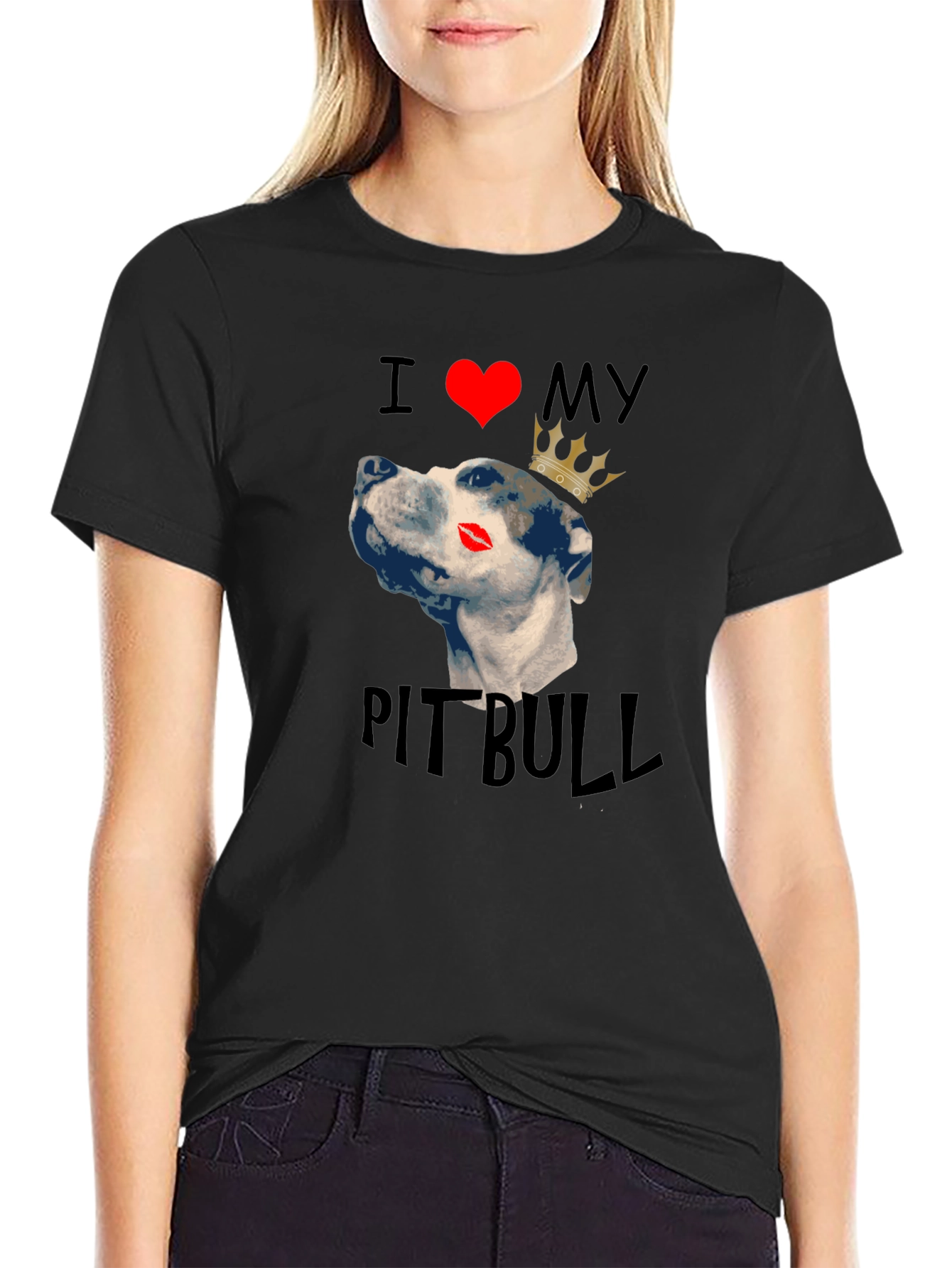 I Love My Pitbull Dog T-Shirt