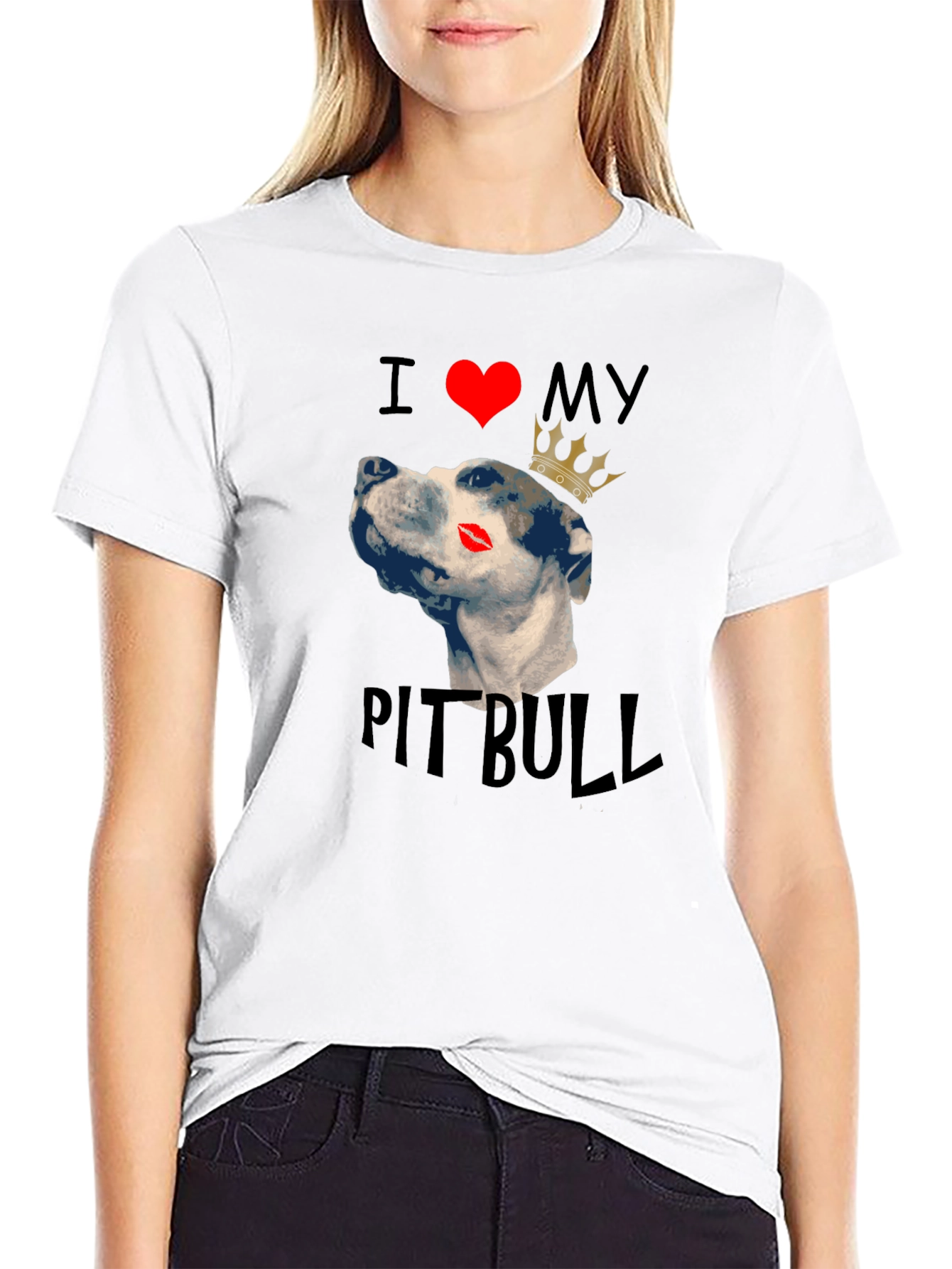I Love My Pitbull Dog T-Shirt
