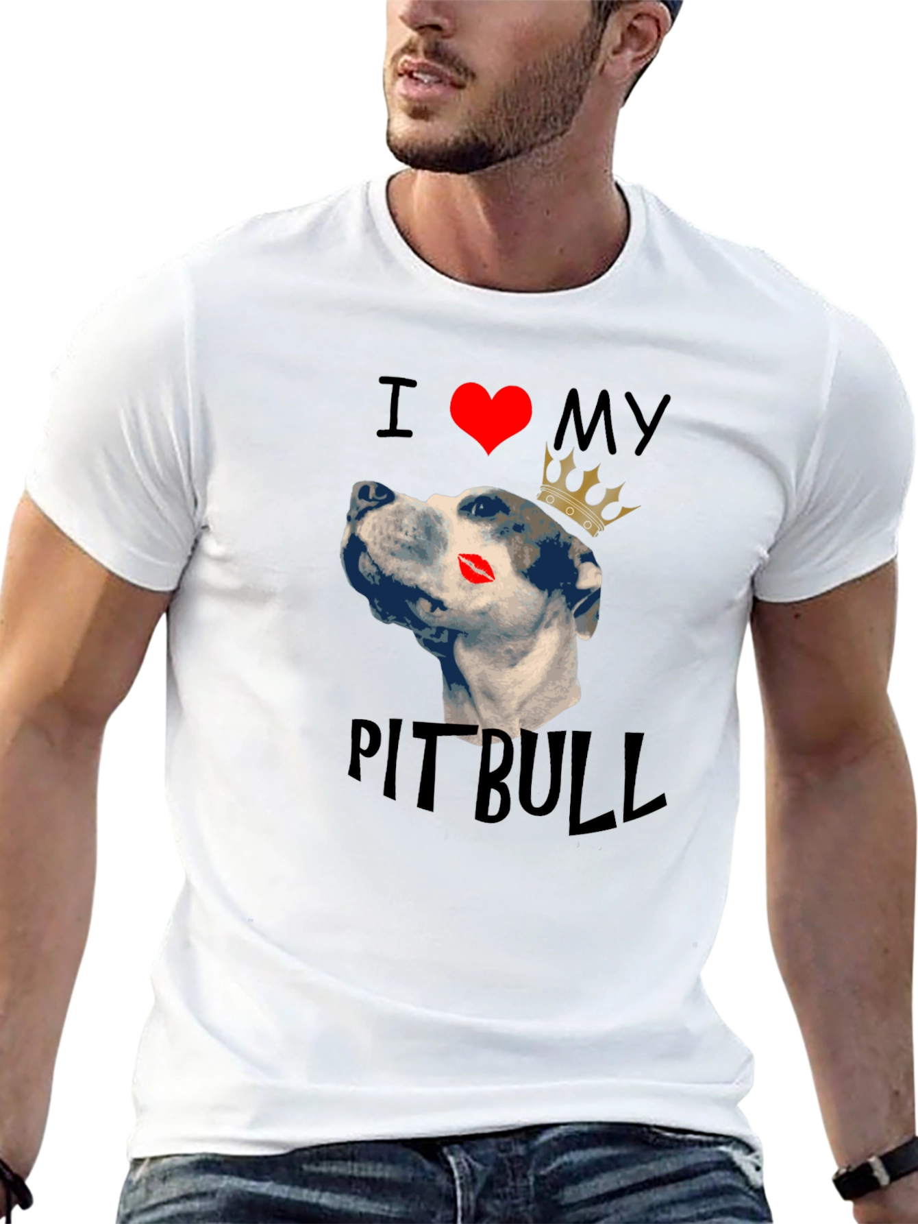 I Love My Pitbull Dog T-Shirt