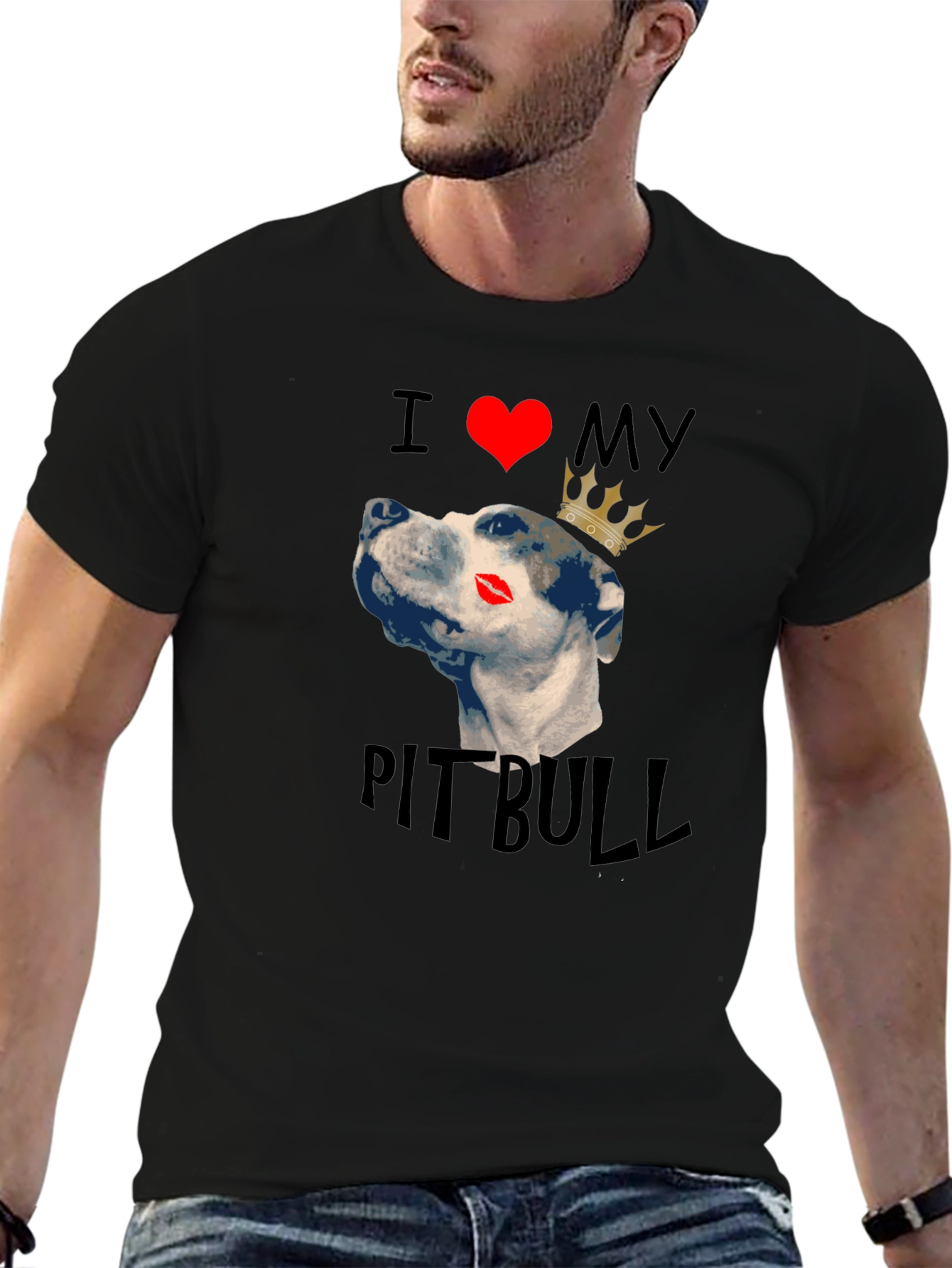 I Love My Pitbull Dog T-Shirt