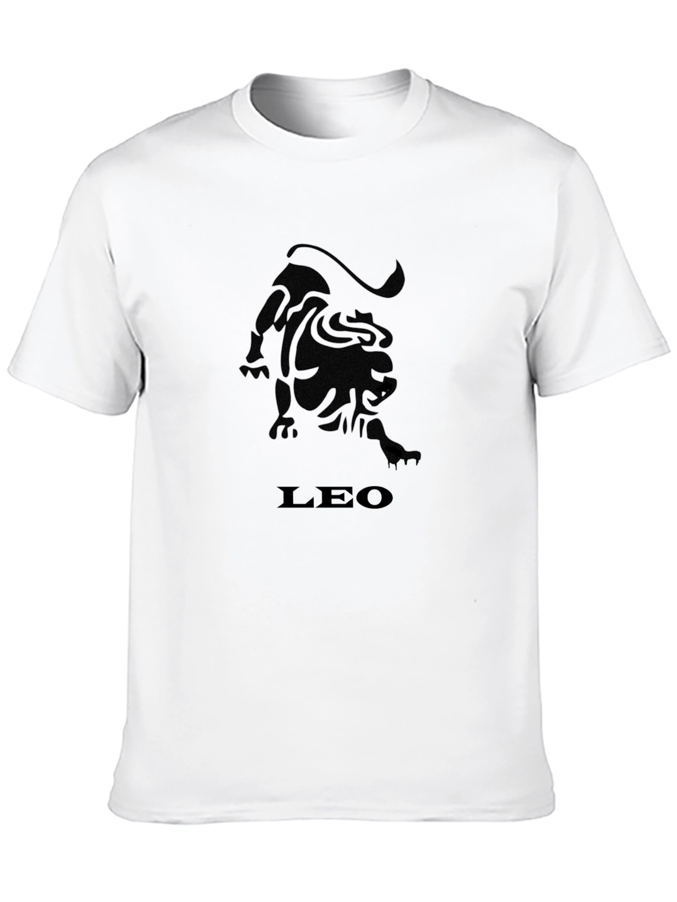 Black Leo Zodiac Graphic T-Shirt