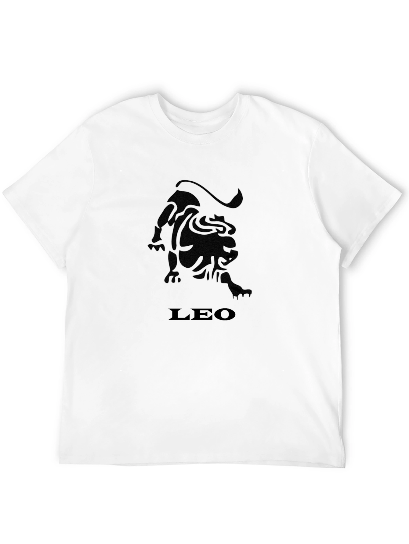 Black Leo Zodiac Graphic T-Shirt
