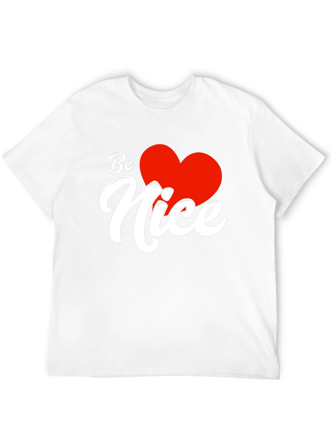 Be Nice Heart Graphic Black T-Shirt