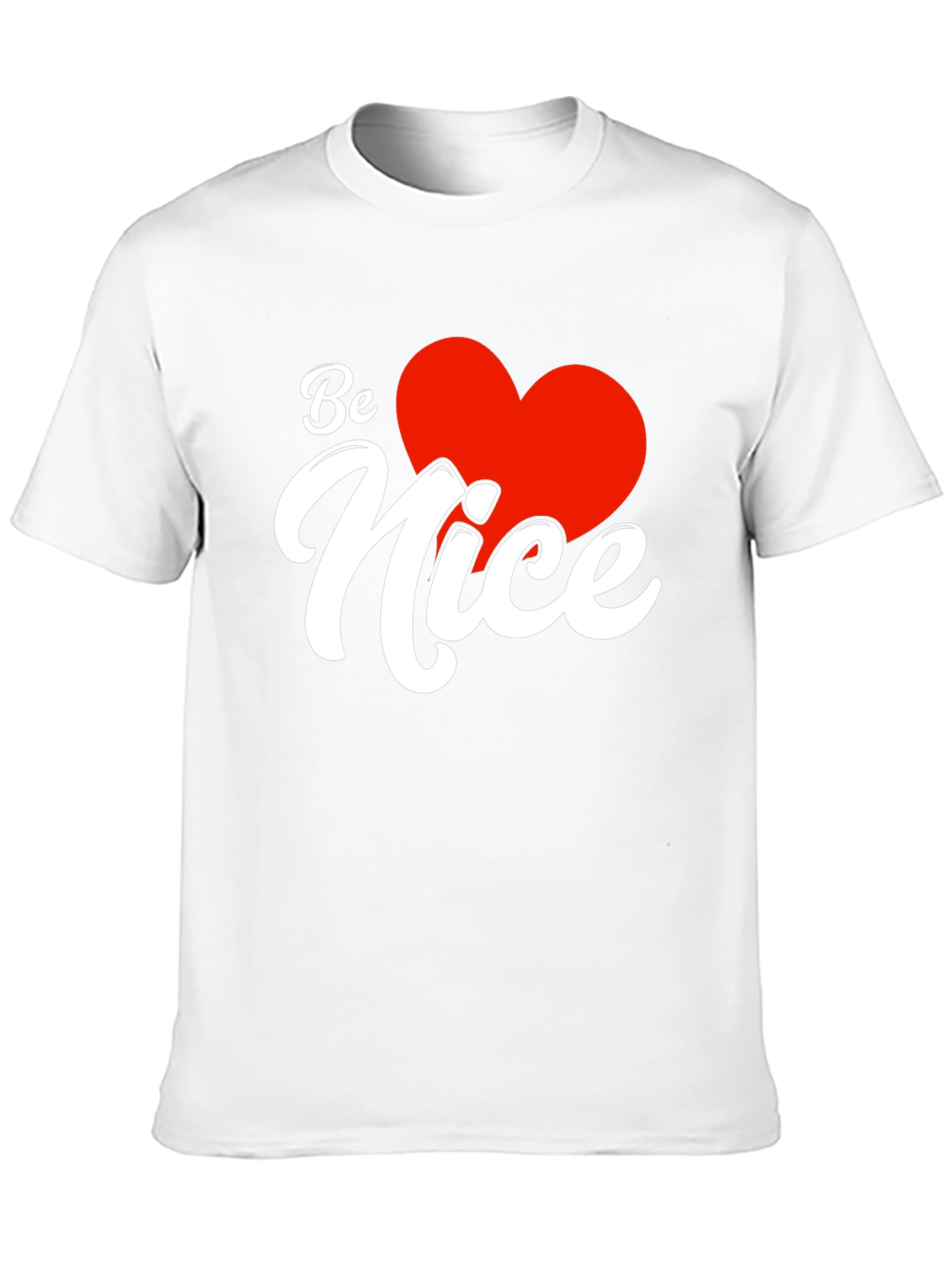 Be Nice Heart Graphic Black T-Shirt