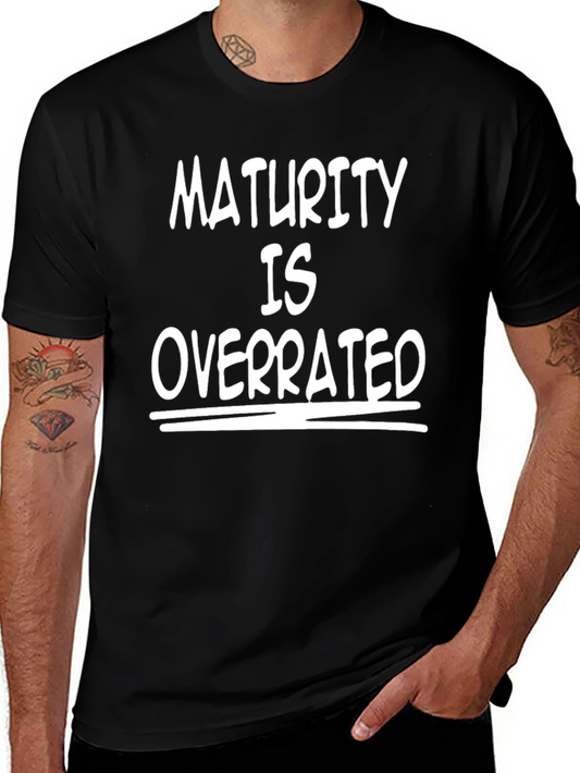 Maturity Is Overrated Black Graphic Tee