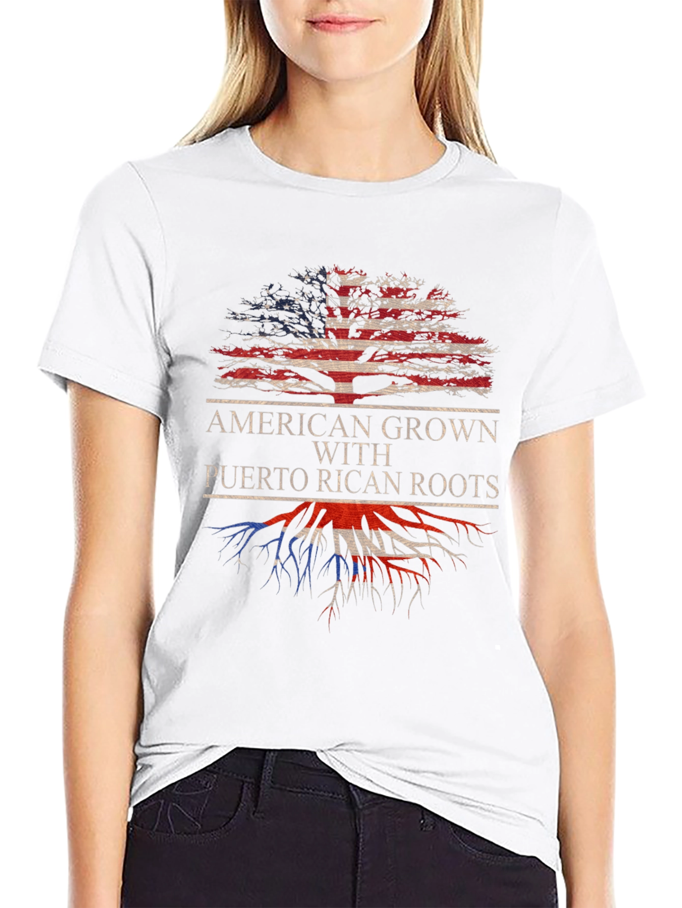 American Grown Puerto Rican Roots T-Shirt
