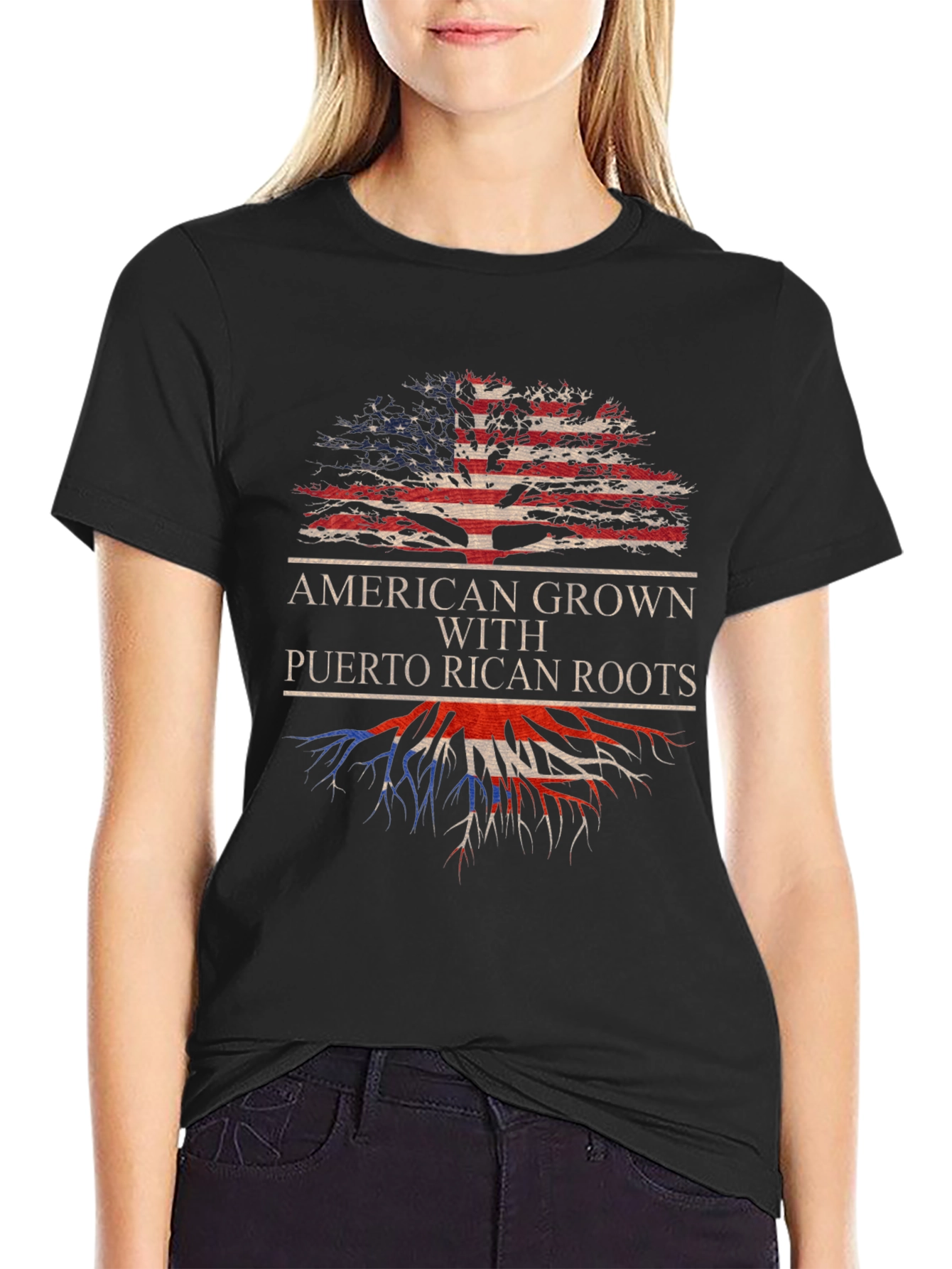 American Grown Puerto Rican Roots T-Shirt