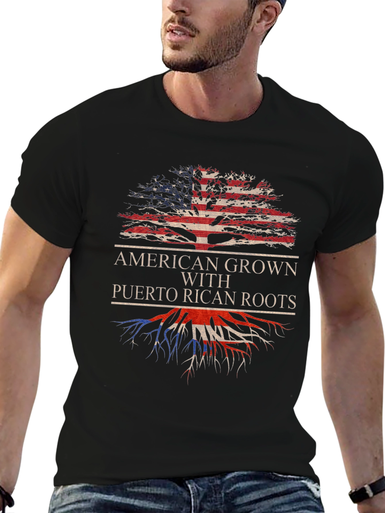 American Grown Puerto Rican Roots T-Shirt