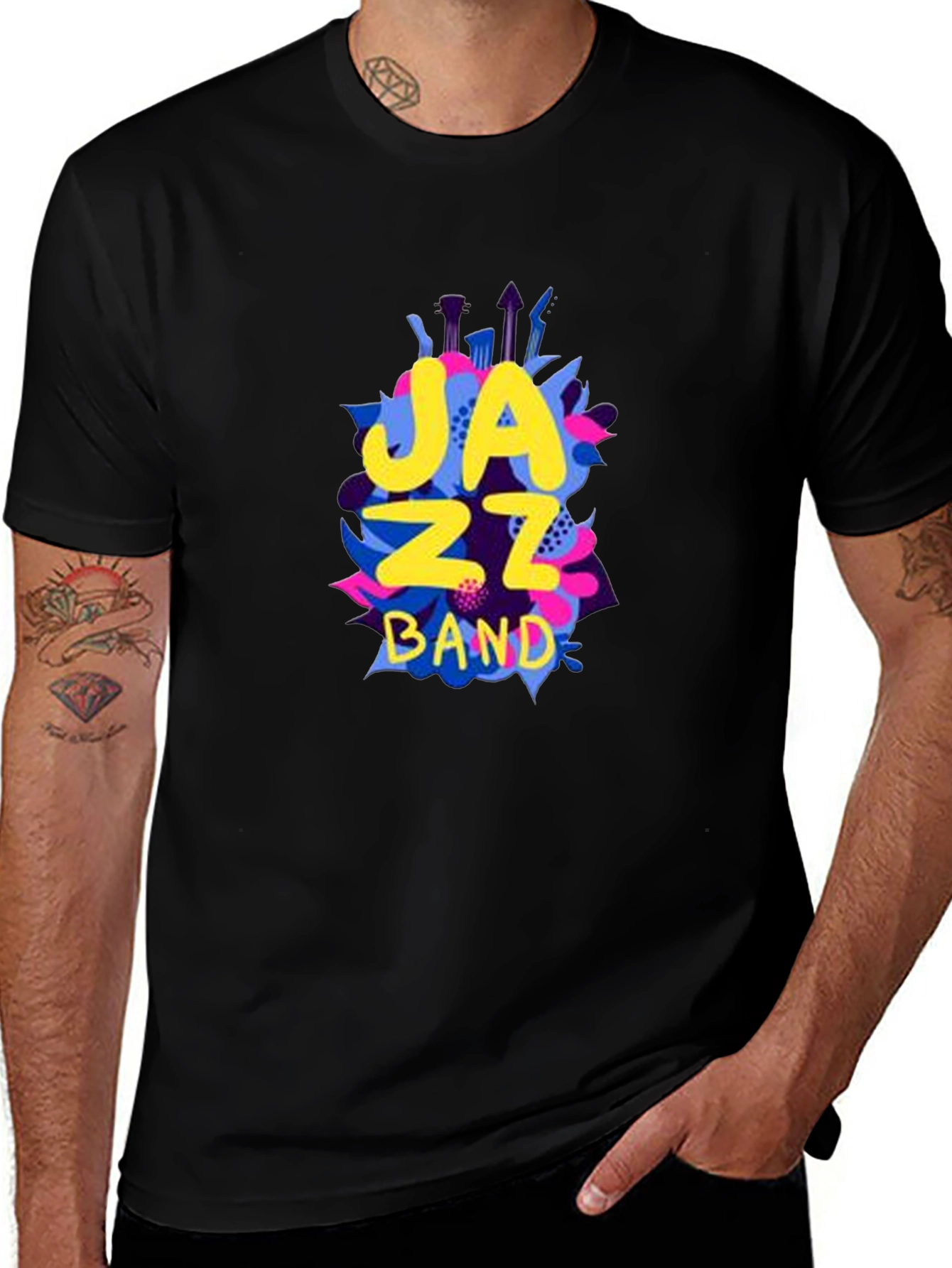 Jazz Band Graphic T-Shirt - Unisex Cotton Tee