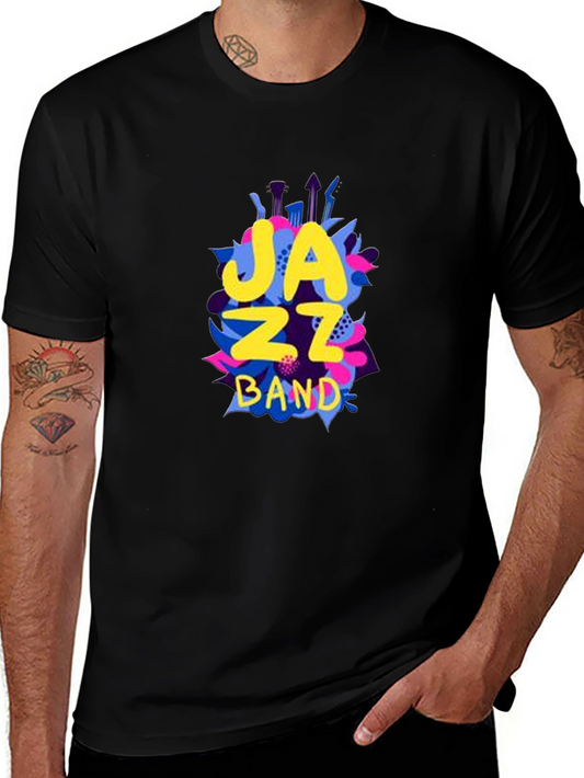 Jazz Band Graphic T-Shirt - Unisex Cotton Tee