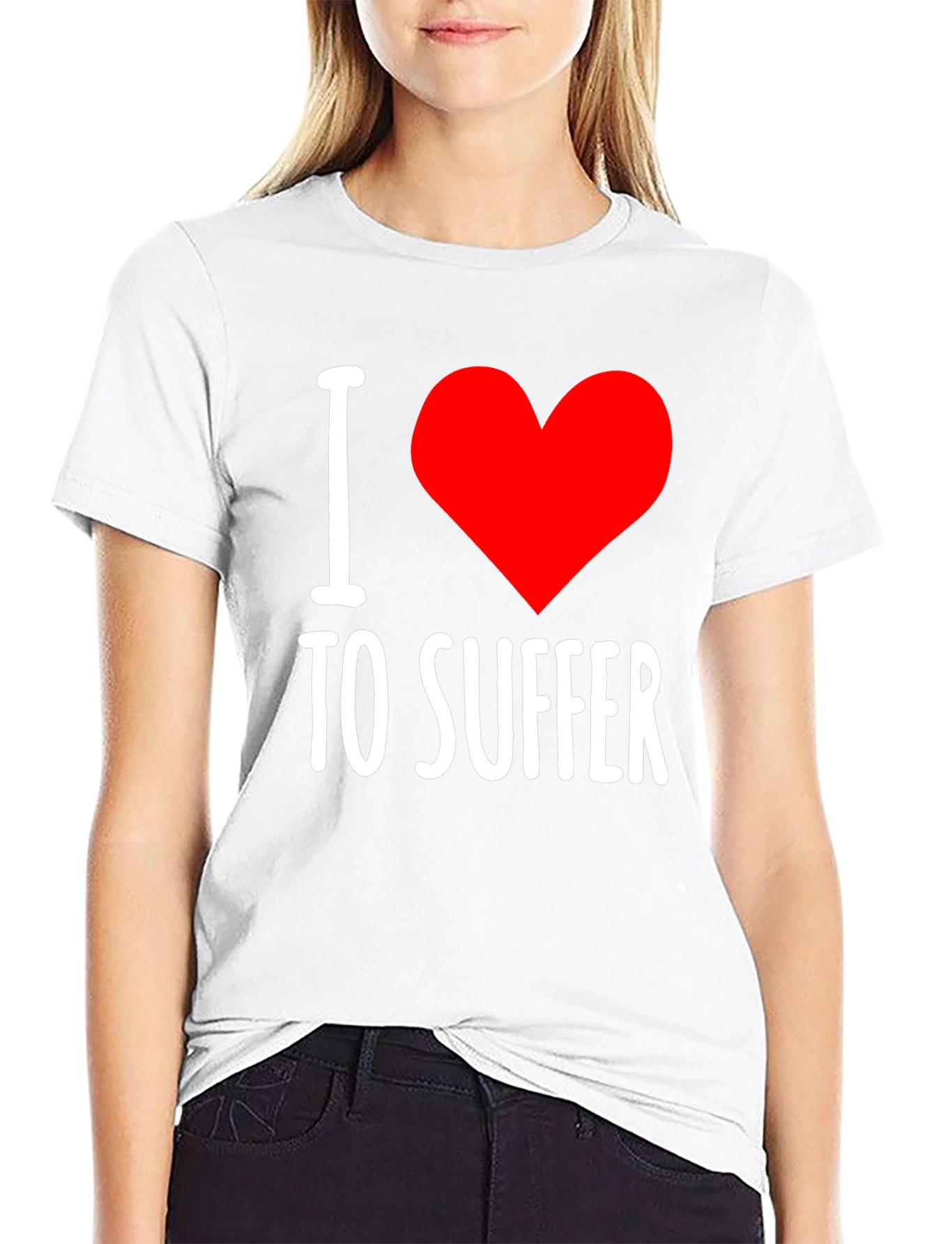 I Heart To Suffer Black Graphic Tee