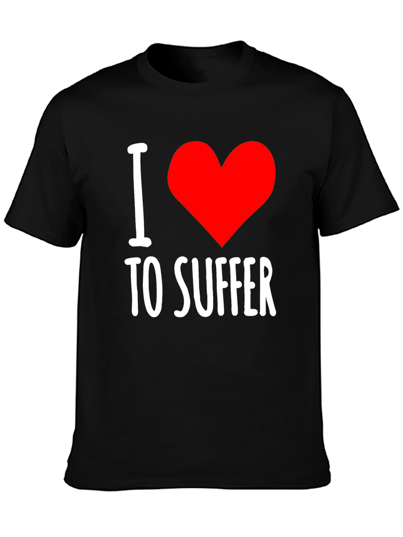 I Heart To Suffer Black Graphic Tee