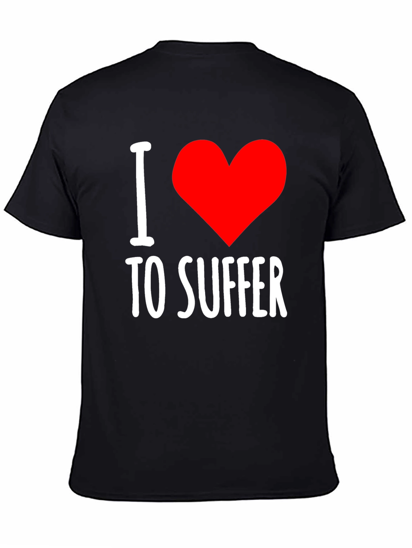 I Heart To Suffer Black Graphic Tee