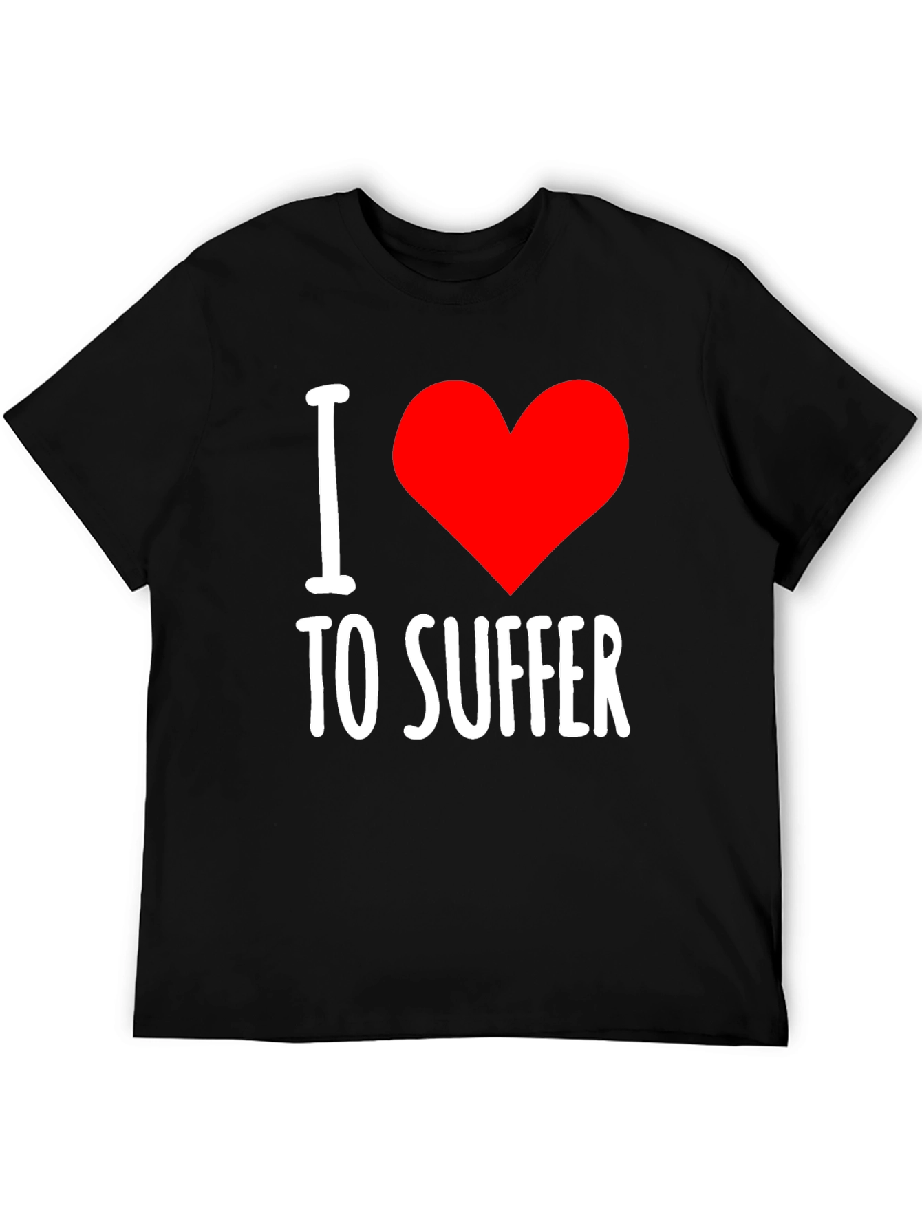 I Heart To Suffer Black Graphic Tee