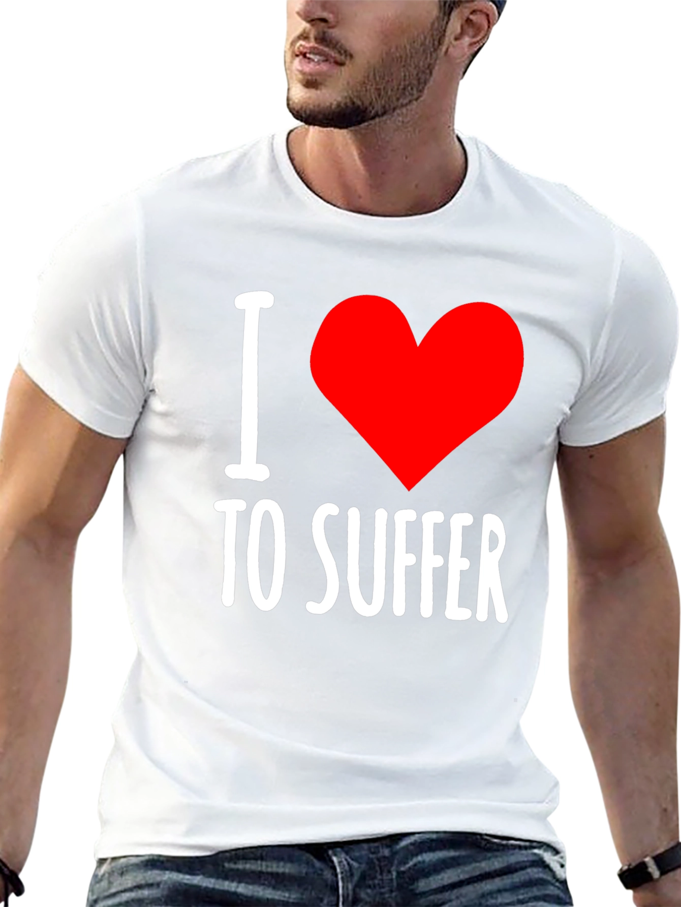 I Heart To Suffer Black Graphic Tee