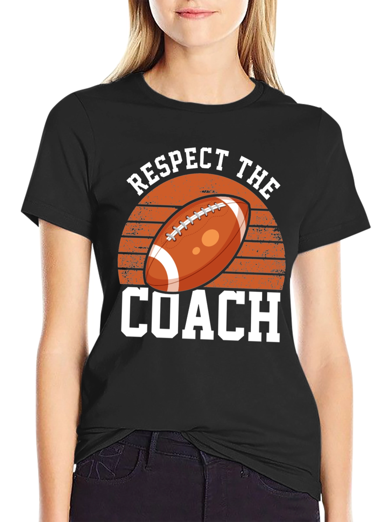 Respect The Coach Football Graphic T-Shirt