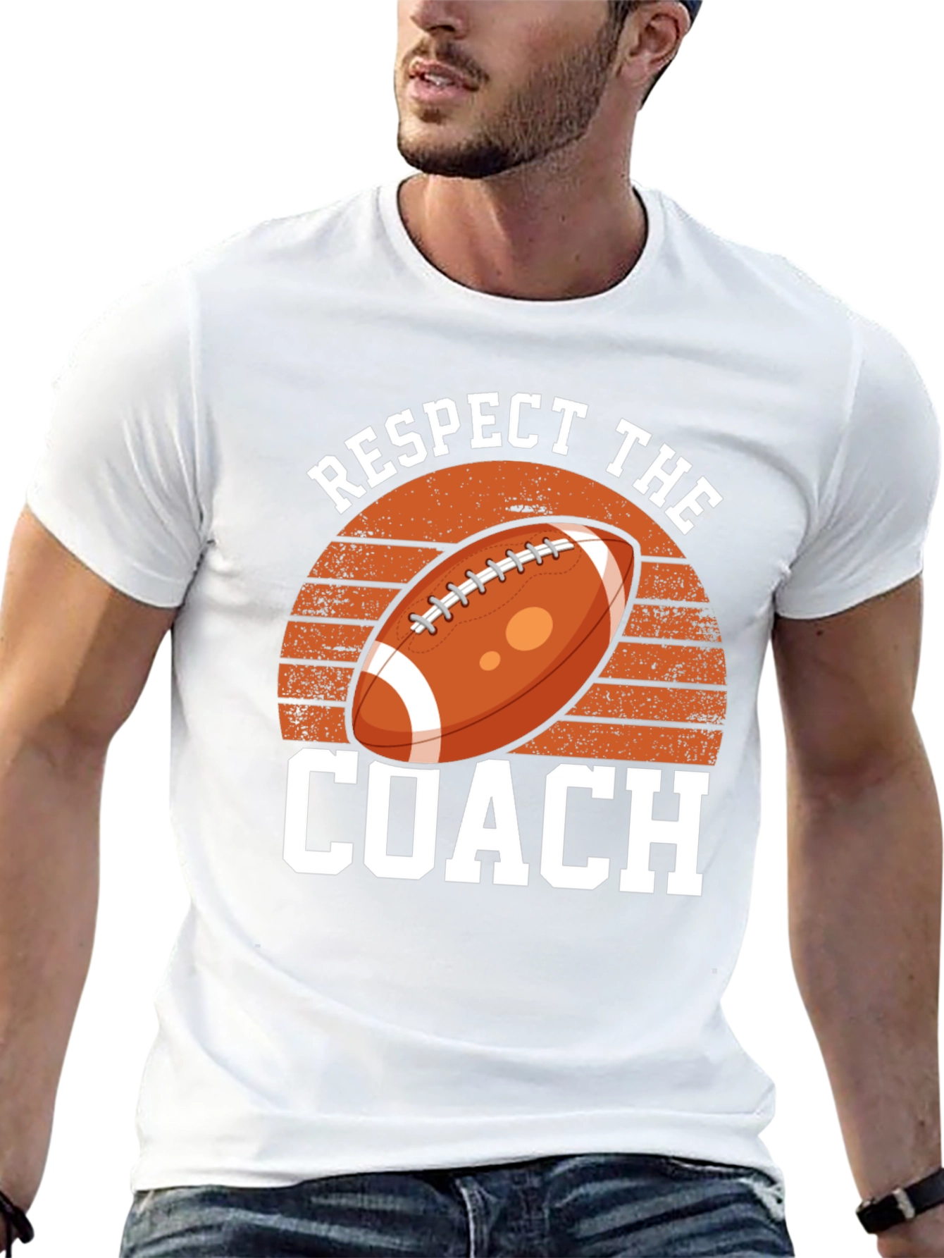 Respect The Coach Football Graphic T-Shirt