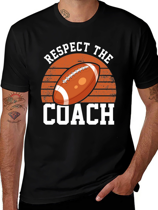 Respect The Coach Football Graphic T-Shirt