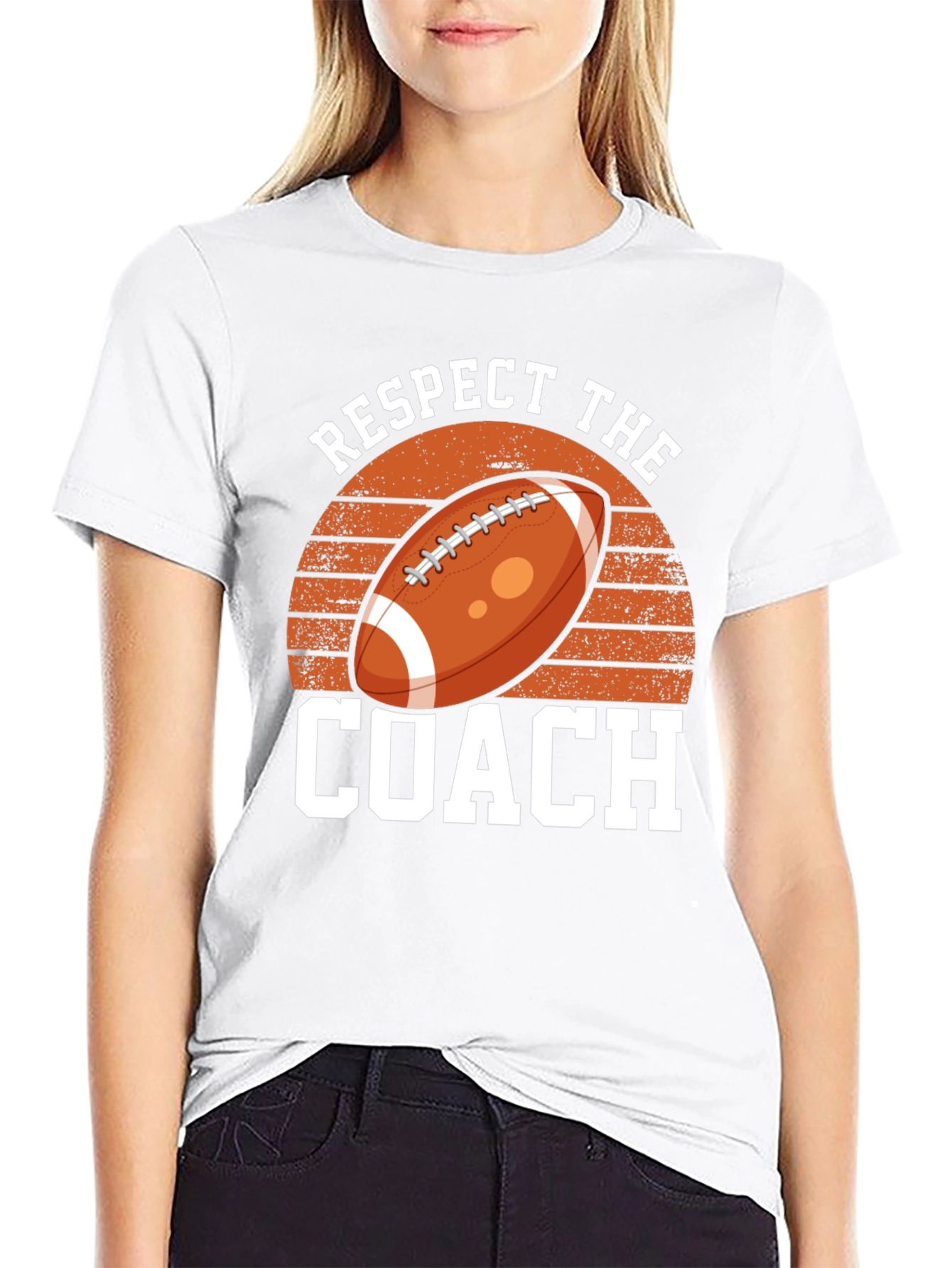 Respect The Coach Football Graphic T-Shirt