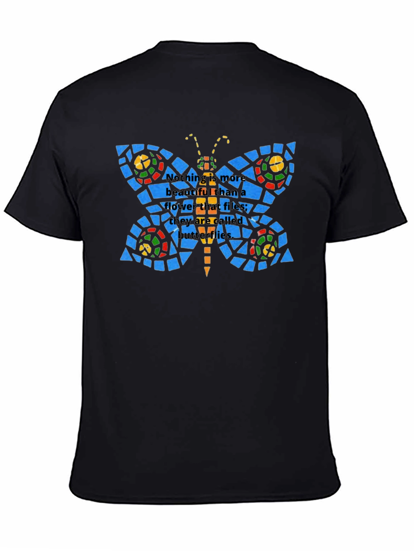 Butterfly Stained Glass Graphic T-Shirt