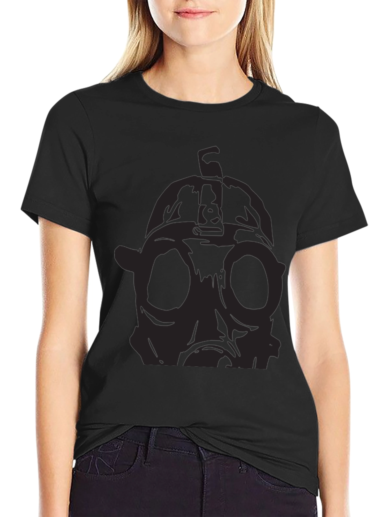 Gas Mask Graphic Black T-Shirt